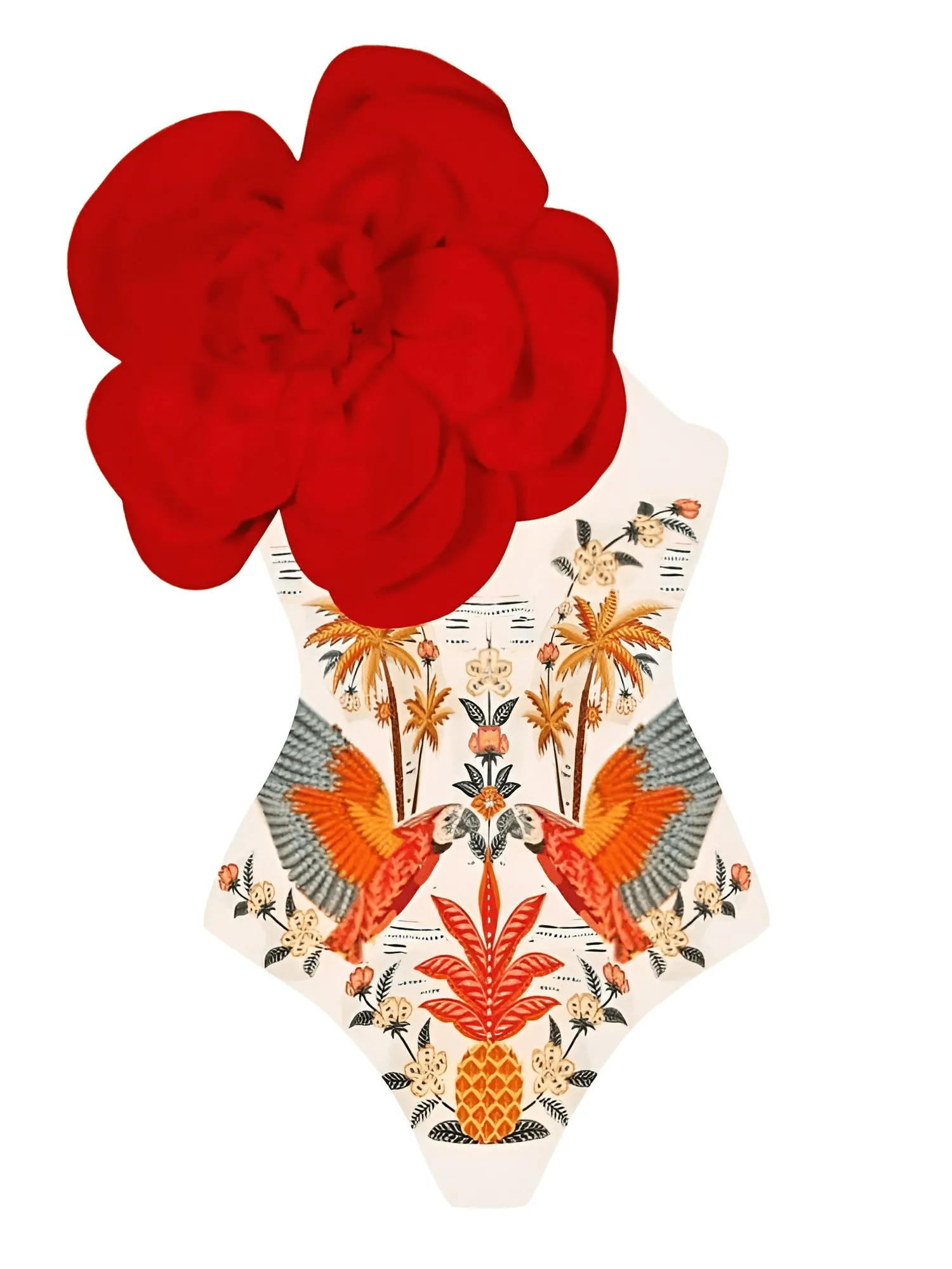2025 New Flower One Piece Swimsuit Luxury Women's Swimwear