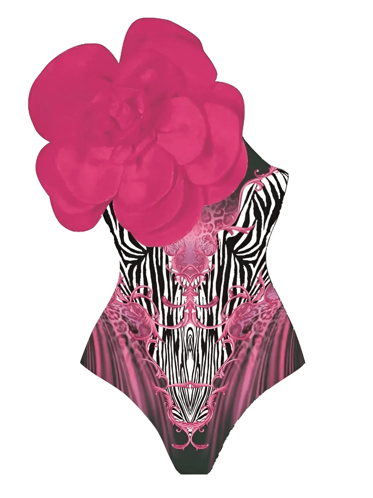 2025 New Flower One Piece Swimsuit Luxury Women's Swimwear