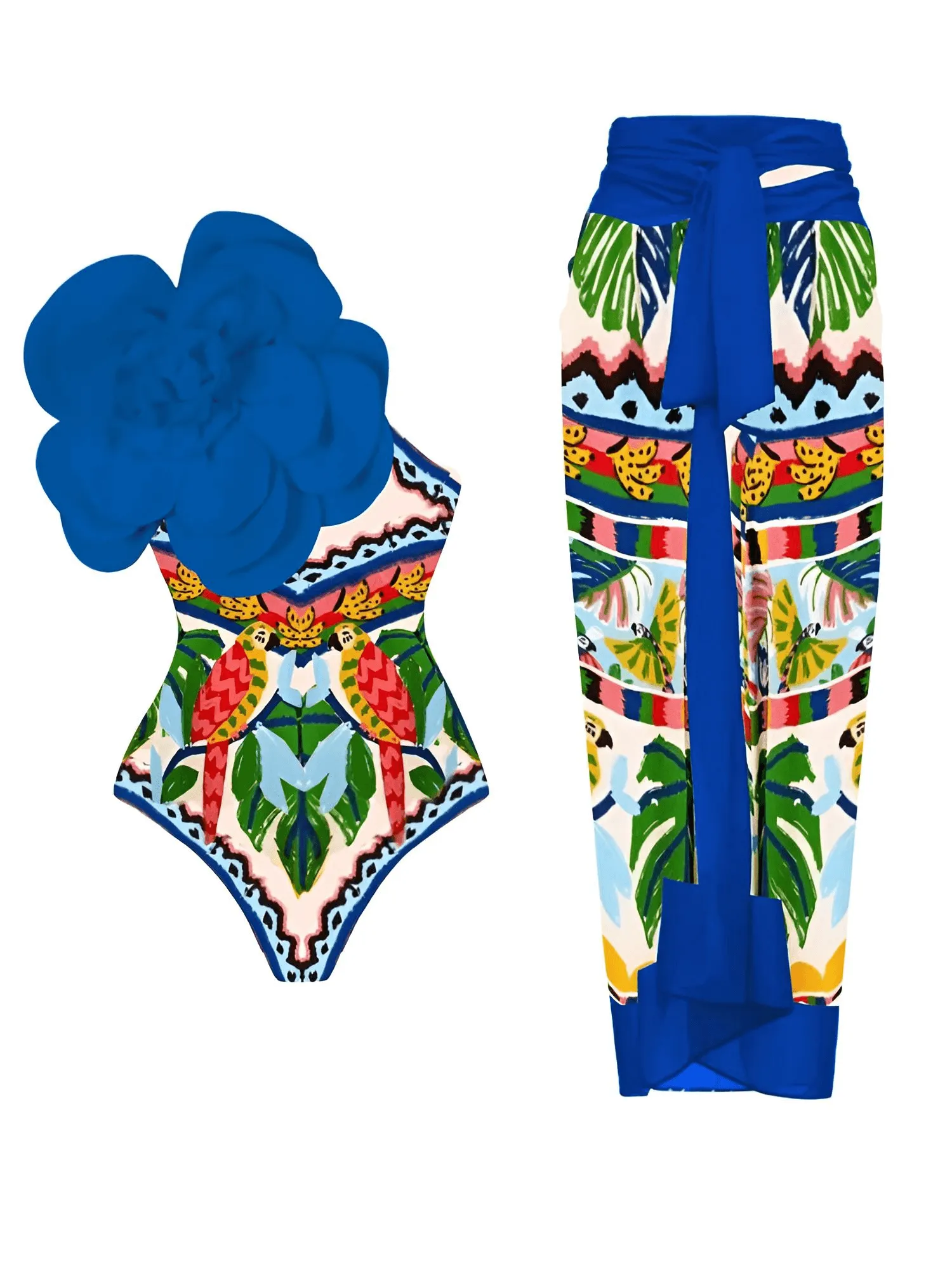 2025 New Flower One Piece Swimsuit Luxury Women's Swimwear