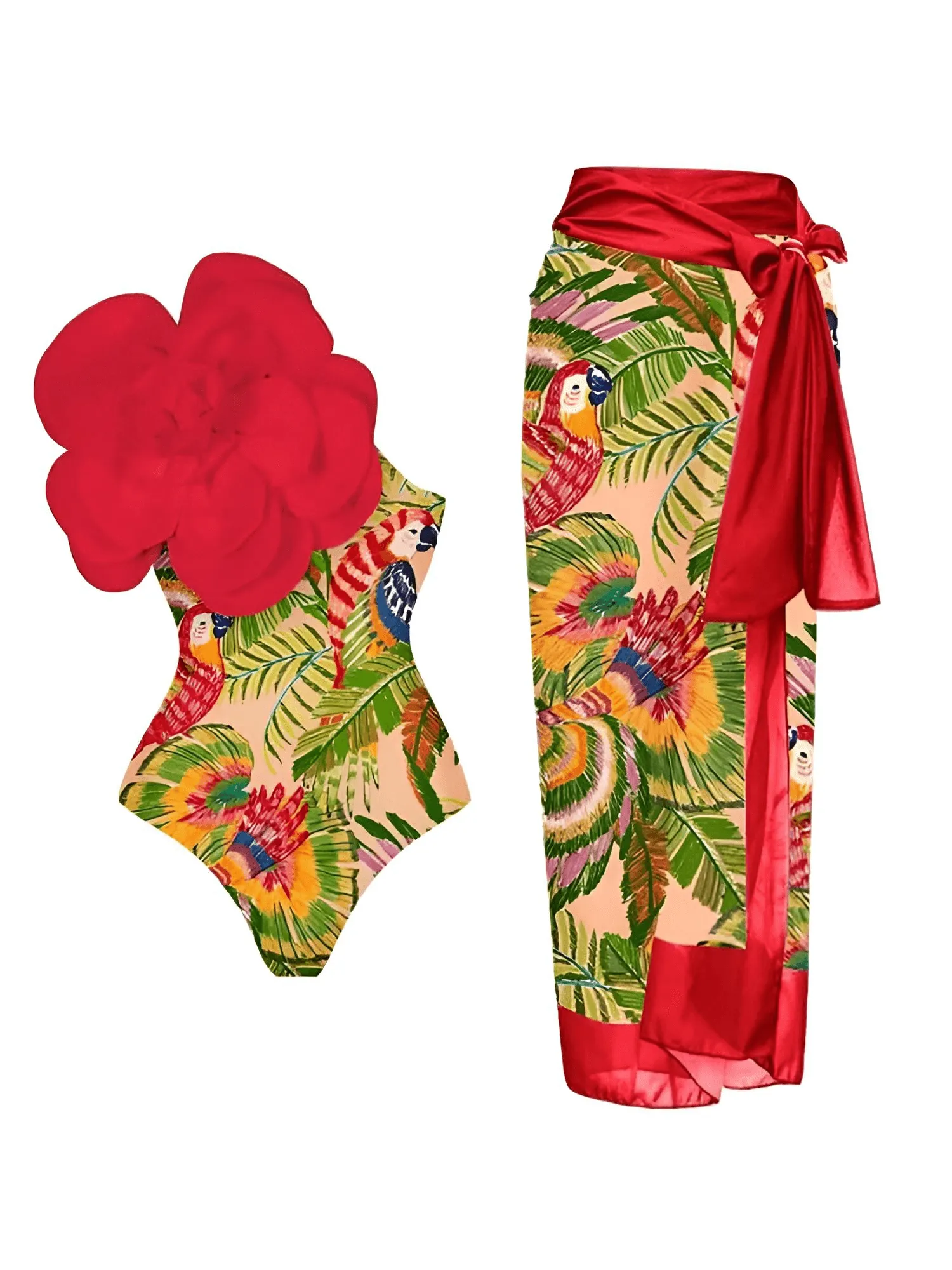 2025 New Flower One Piece Swimsuit Luxury Women's Swimwear
