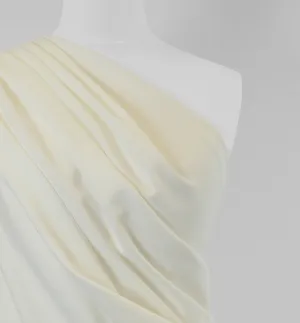 Abbey - Single Cream Light Scuba Stretch Crepe Fabric Sample