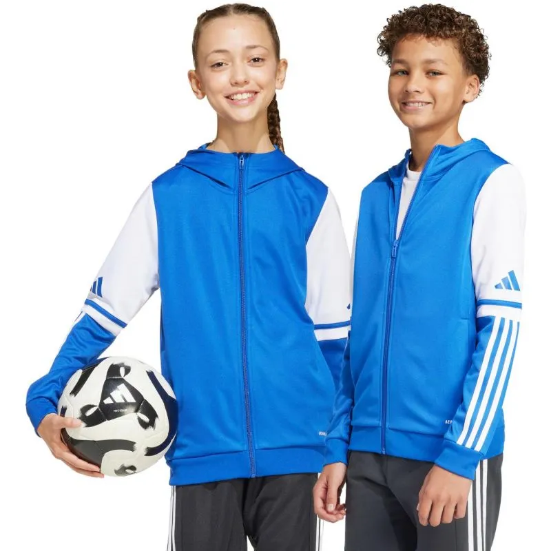 Adidas Kids' Squadra 25 Zip-Up Hoodie - Moisture-Wicking & Eco-Friendly Sweatshirt