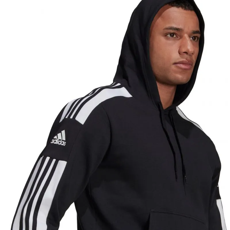 Adidas Men's Squadra 21 Black Hoodie - Moisture-Wicking & Eco-Friendly Design
