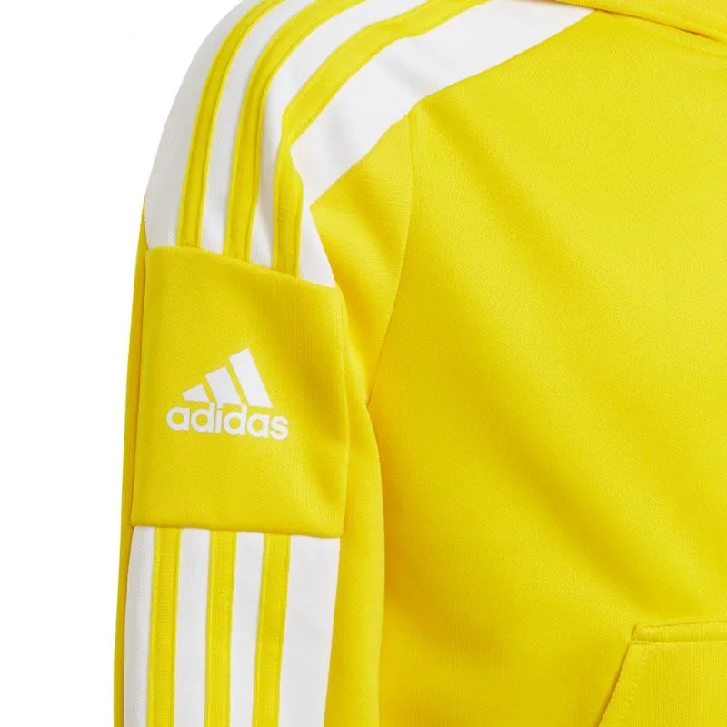 Adidas Youth Squadra 21 Moisture-Wicking Yellow Hoody - Eco-Friendly Design