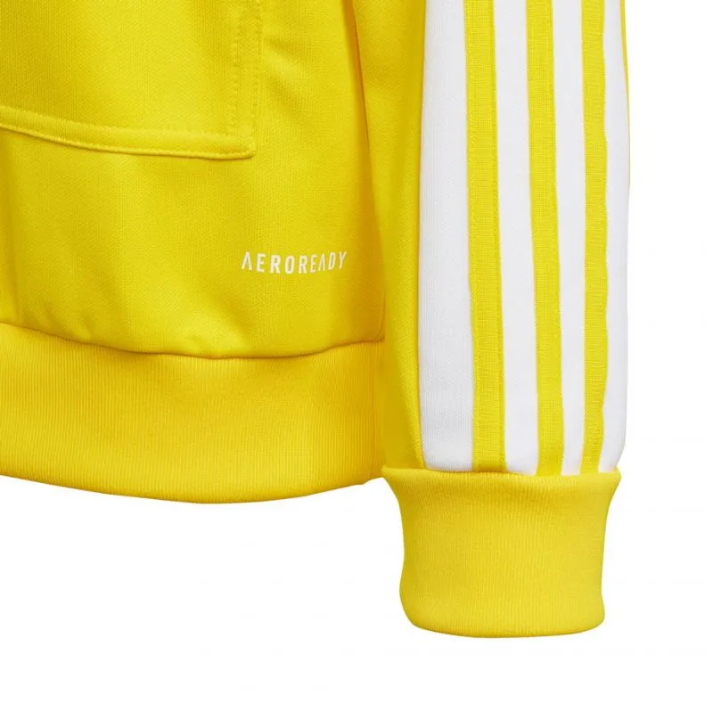 Adidas Youth Squadra 21 Moisture-Wicking Yellow Hoody - Eco-Friendly Design
