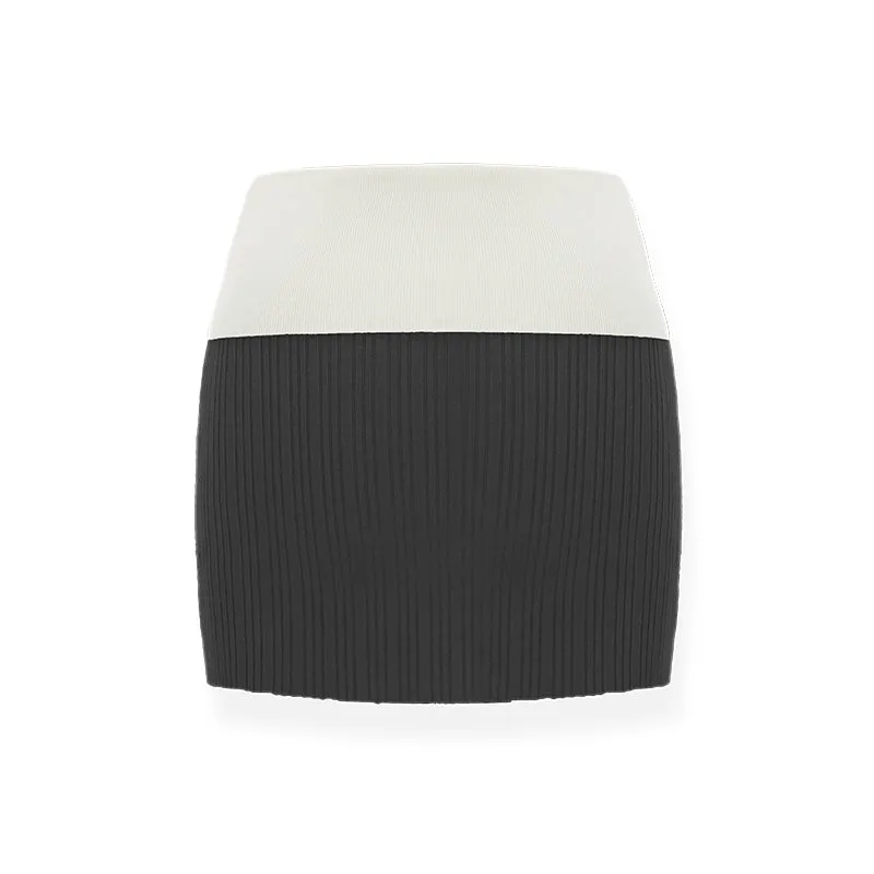 Assorted Colors Set Black Knit Skirt