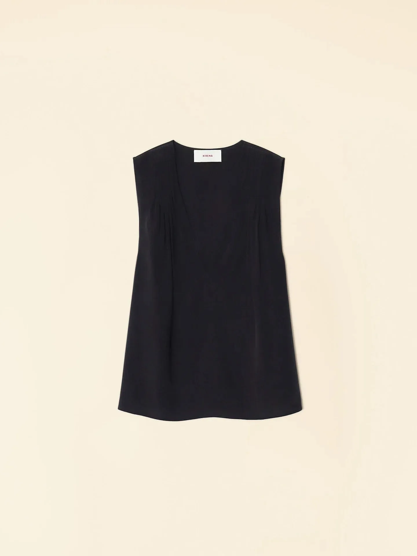 CLARE Silk Sleeveless Top in Black