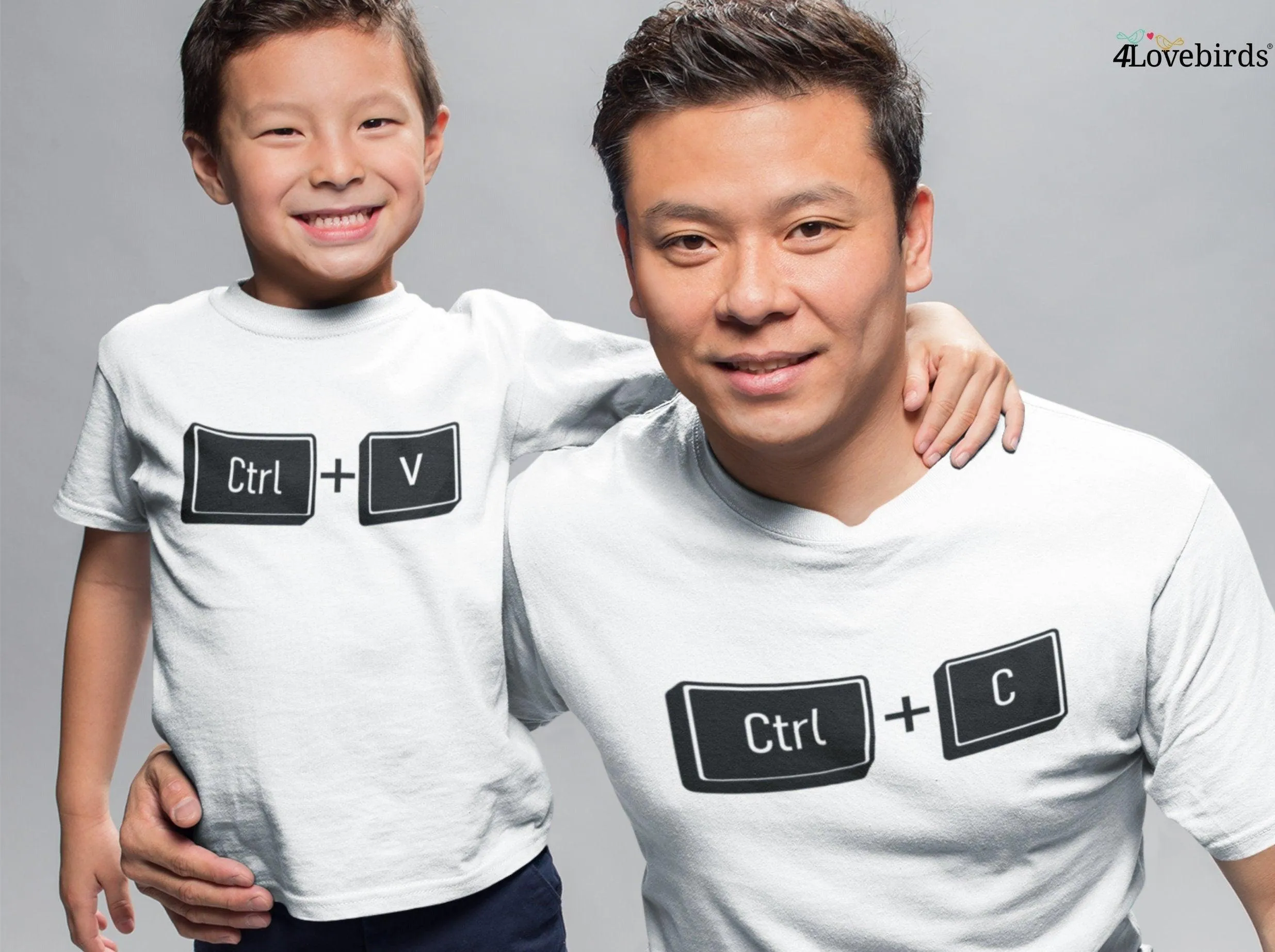Control C and Control V Copy Paste Matching Father and Child Shirts - Daddy, Mommy & Me