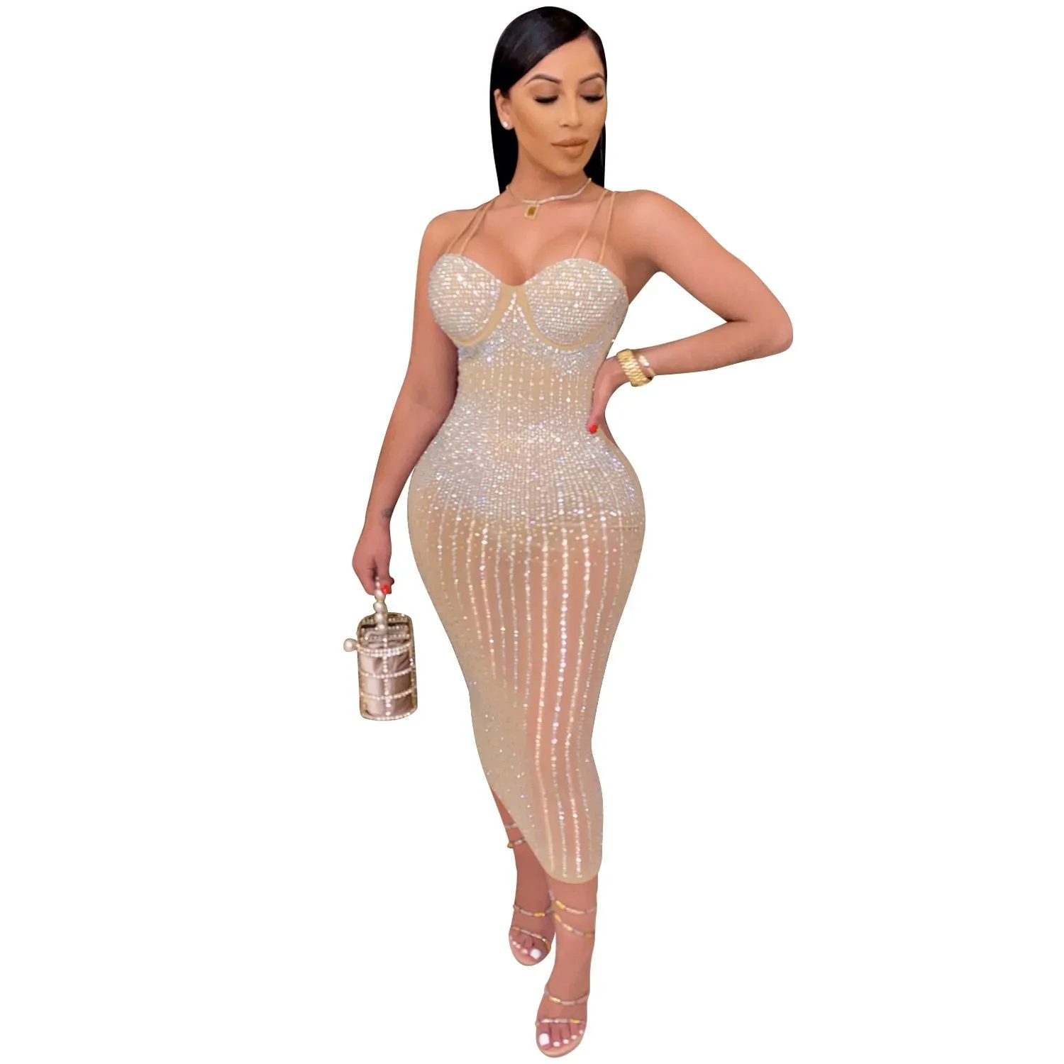 Diamond Process Party Dress