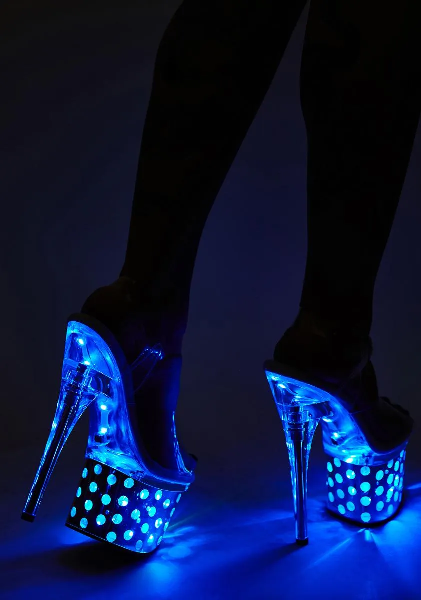 Discolite Light Up Polka Dot Platform Heels