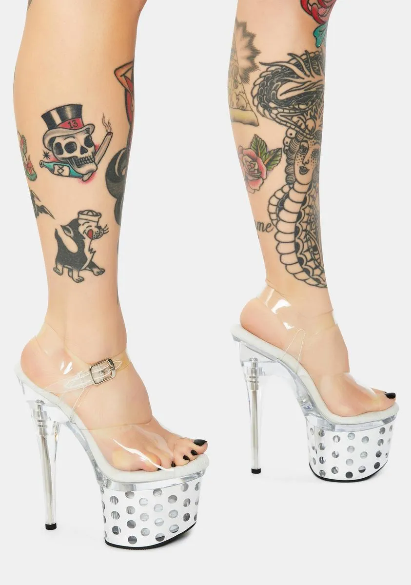Discolite Light Up Polka Dot Platform Heels