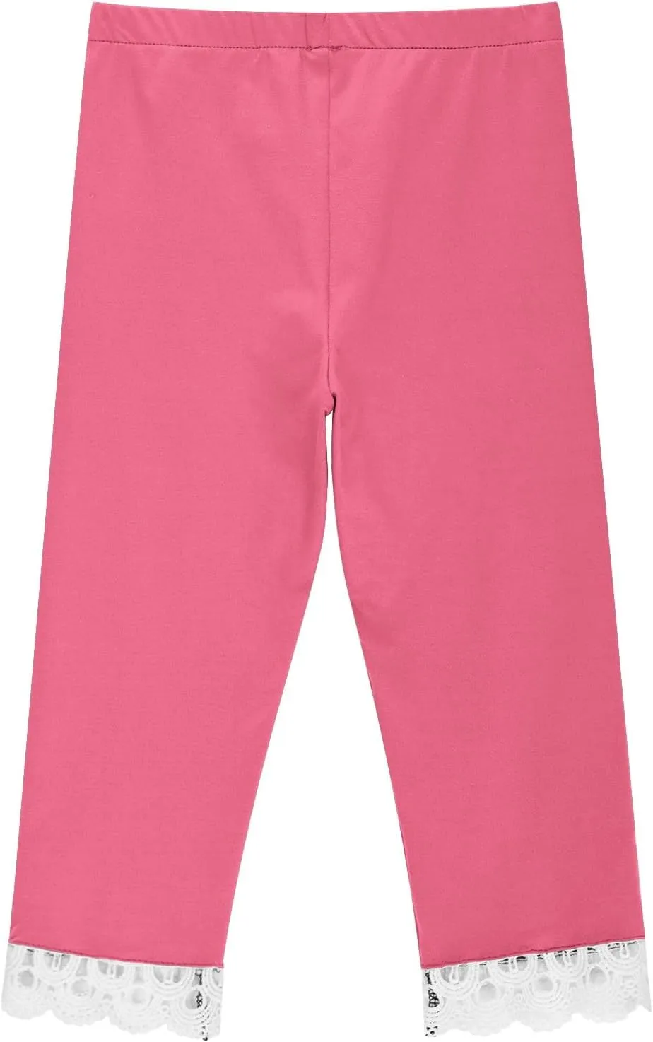 Girls Lace Bottoms Capris Leggings Stretchy Yoga Trim Tights Kids Girls Dance Workout Athletic Skinny Cropped Pants
