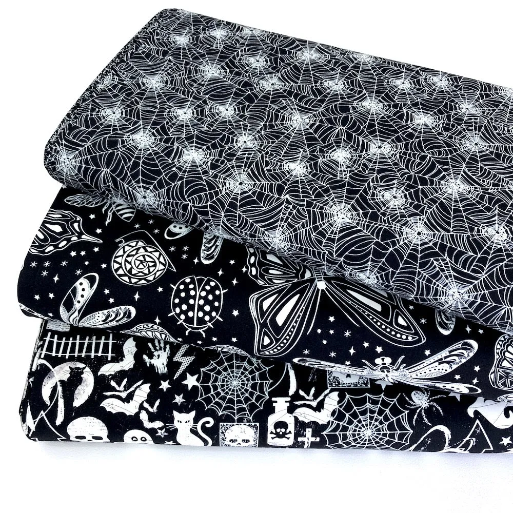 Glow In The Dark Halloween Motifs Black