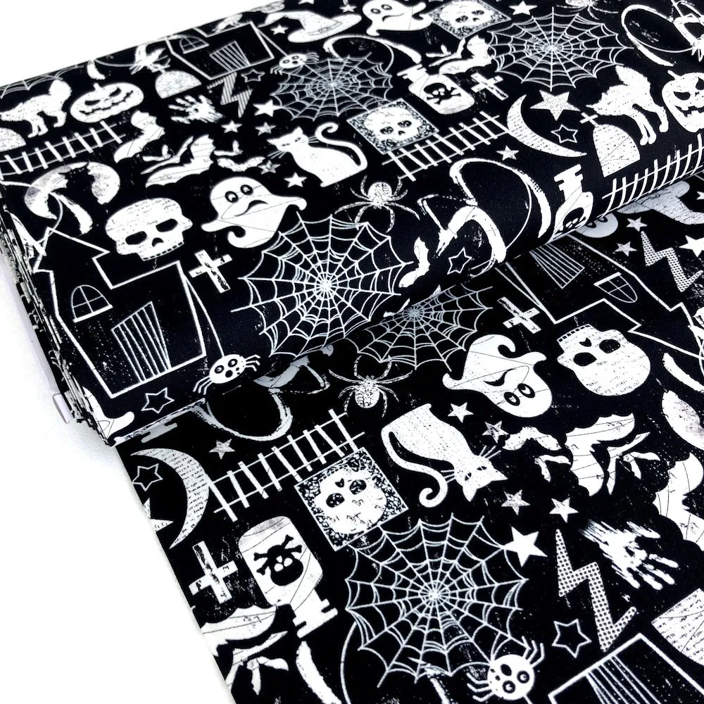 Glow In The Dark Halloween Motifs Black