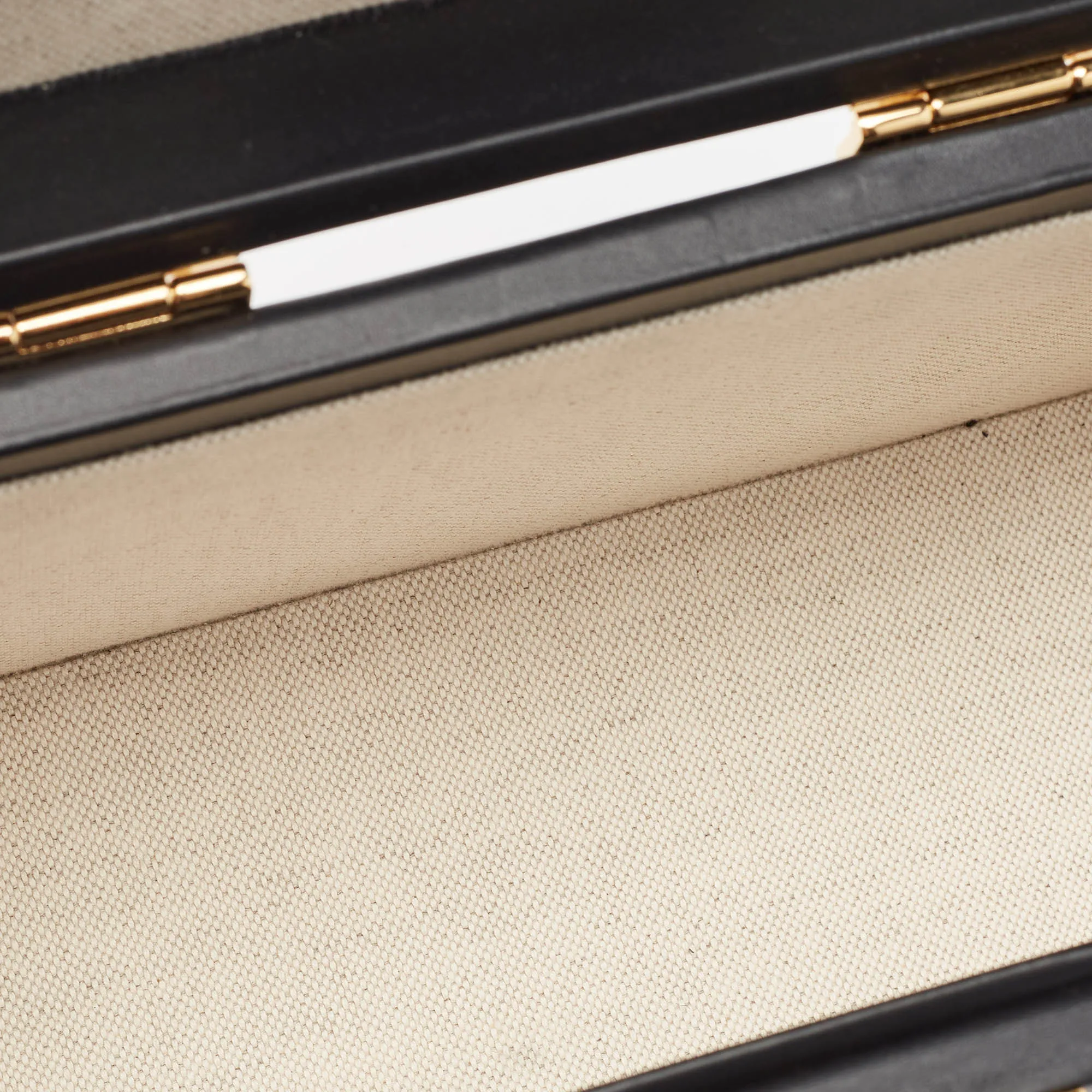 Gucci Black/grey Printed Velvet And Leather Savoy Beauty Case Bag