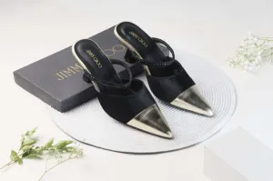 JIMMY CHOO WOMEN KITTEN HEEL - GOLD