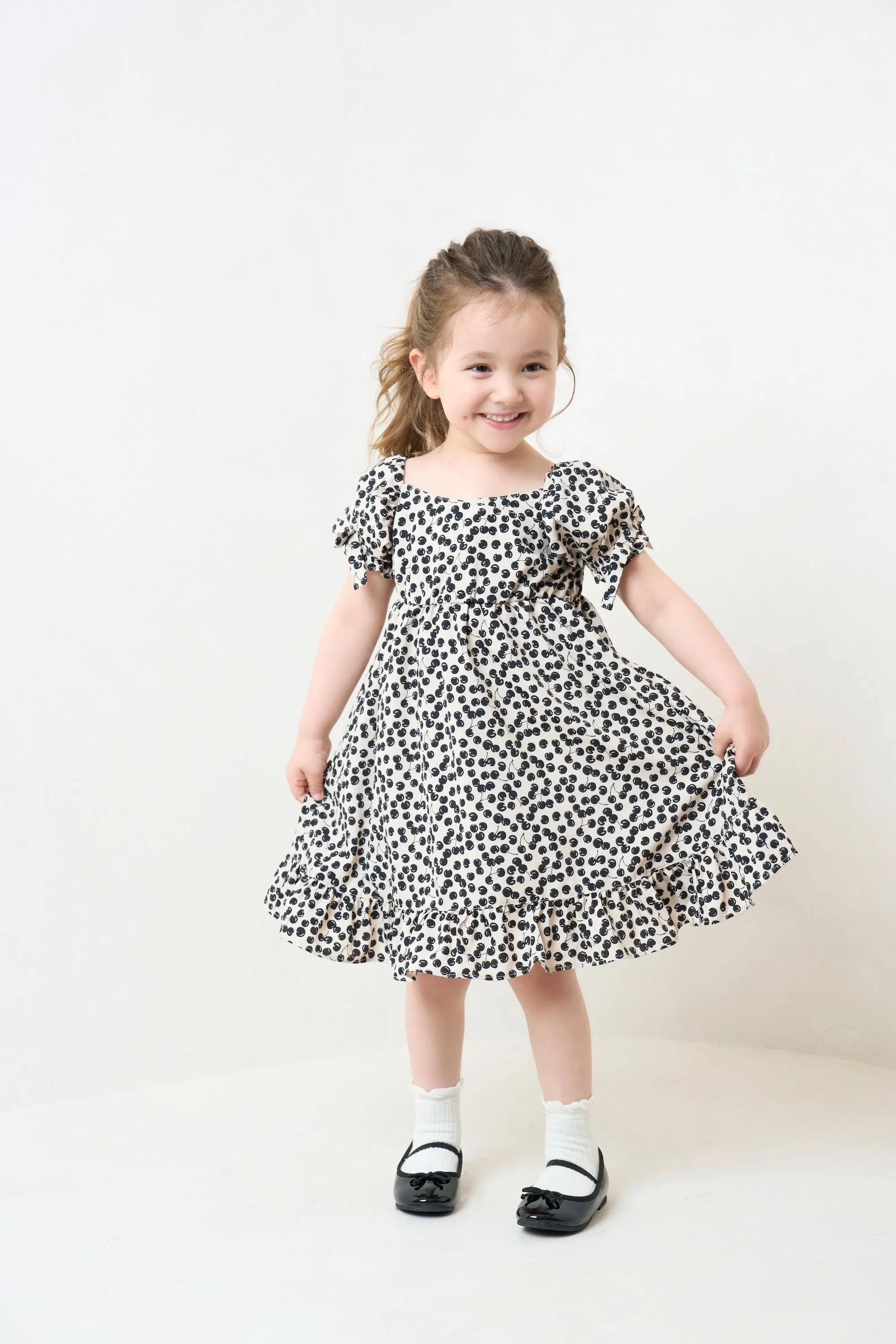 【Kids】Baby Cherry Pattern One-Piece