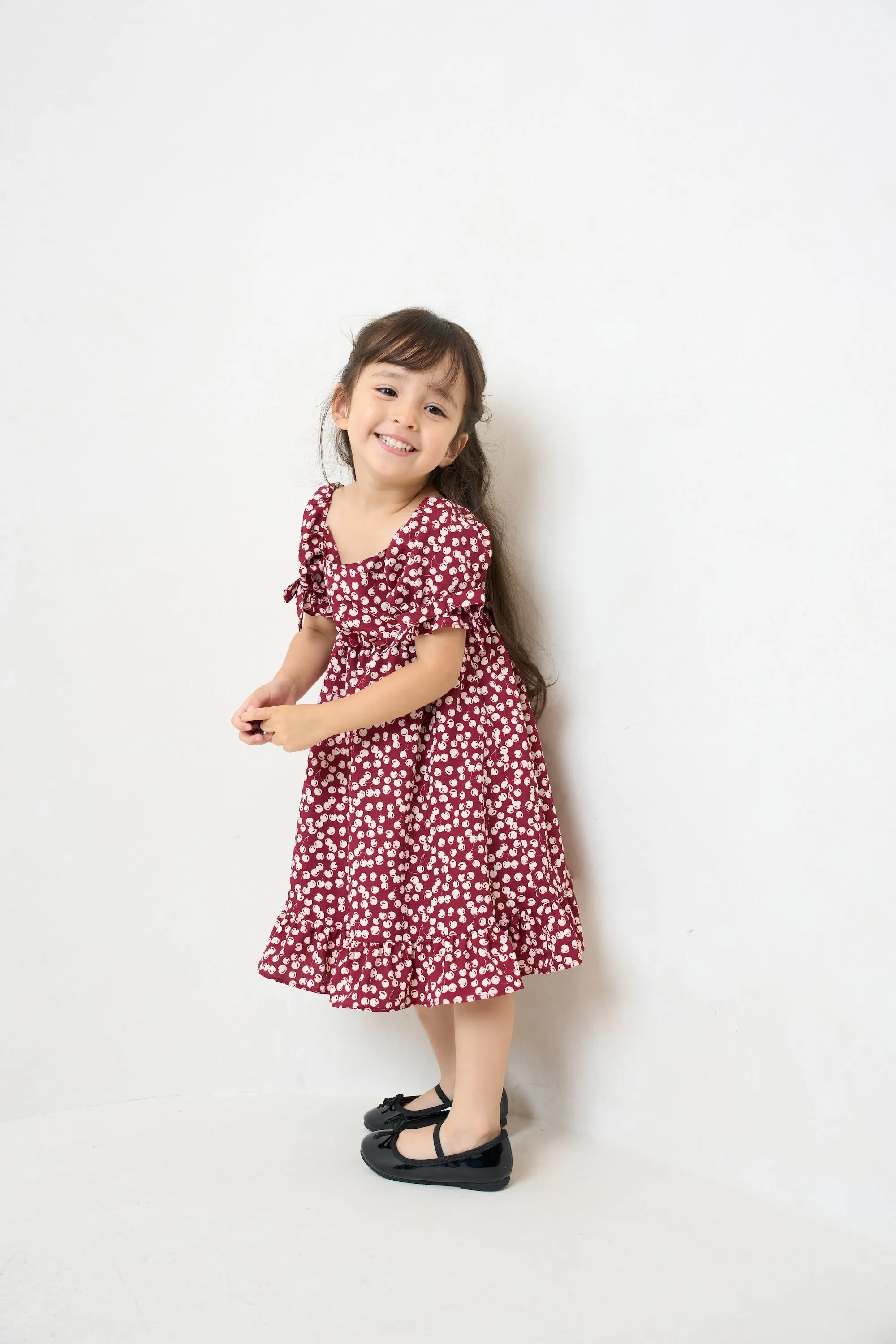【Kids】Baby Cherry Pattern One-Piece