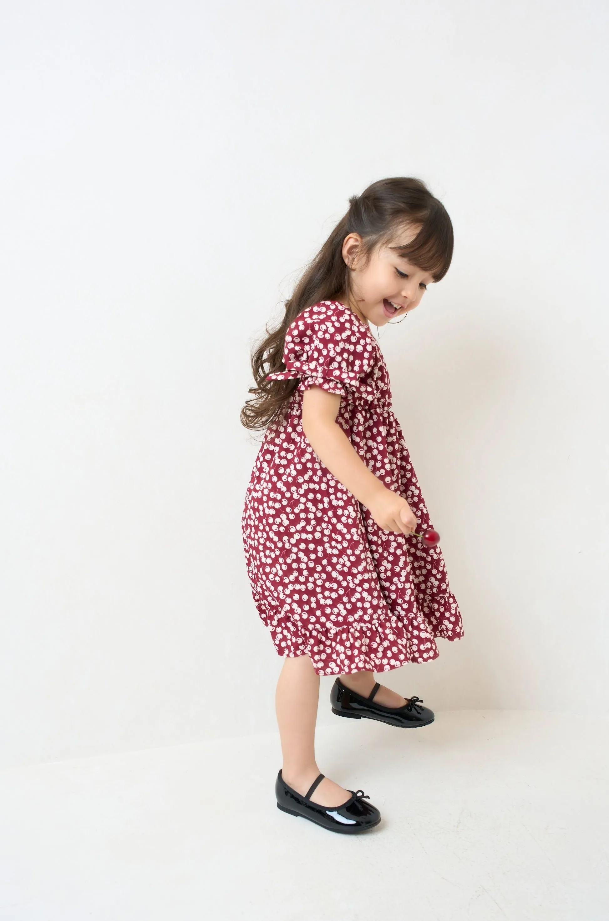 【Kids】Baby Cherry Pattern One-Piece