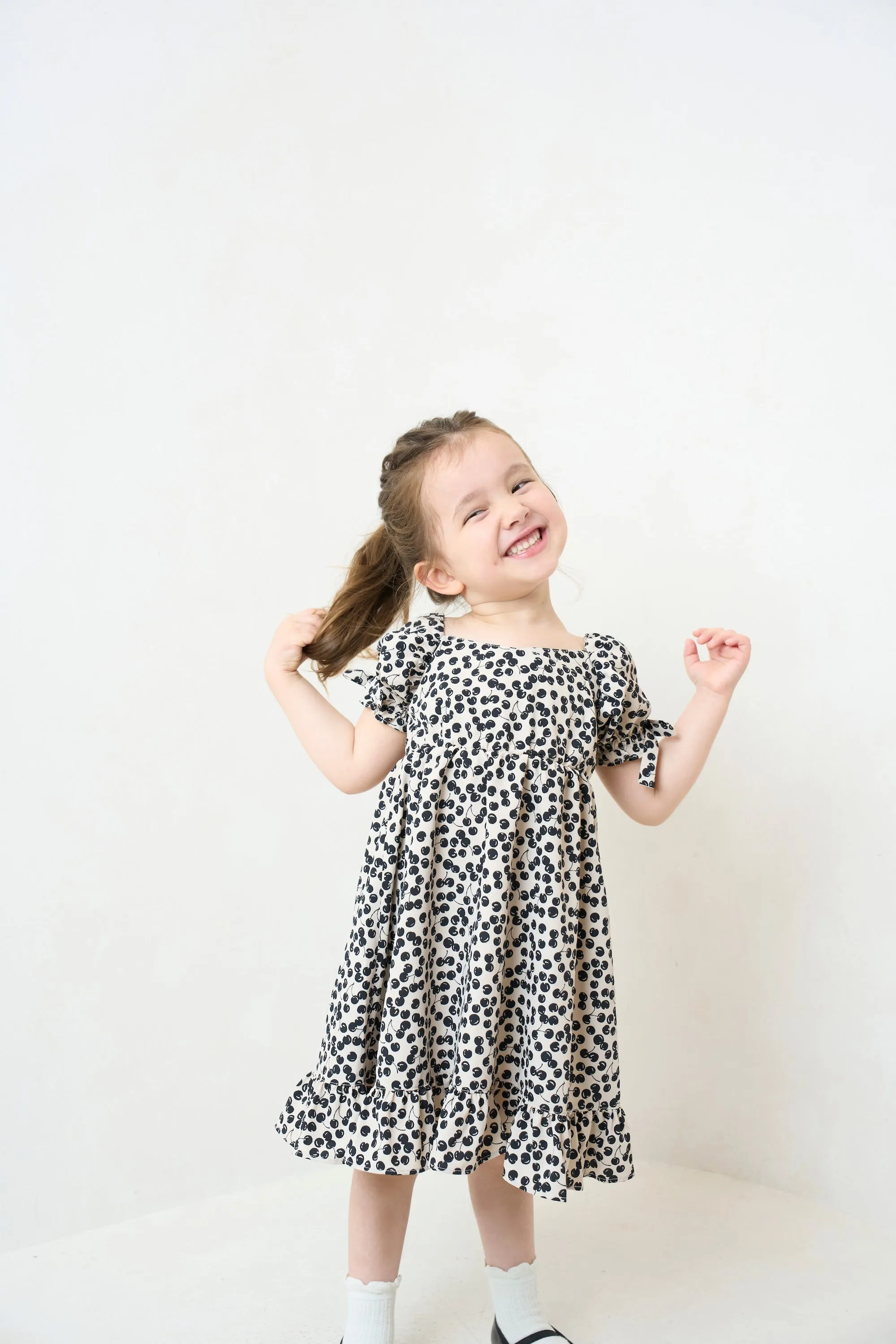 【Kids】Baby Cherry Pattern One-Piece