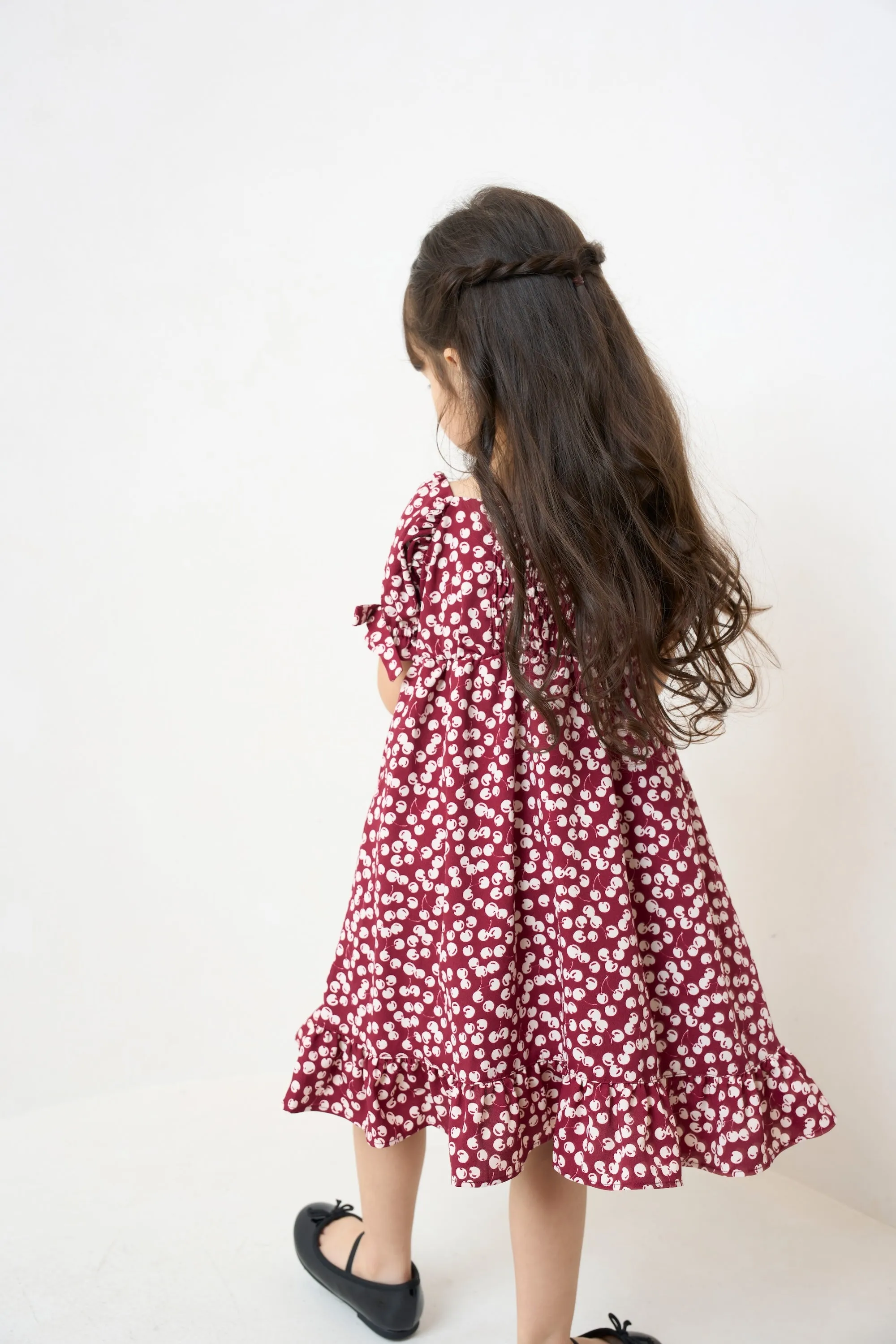 【Kids】Baby Cherry Pattern One-Piece