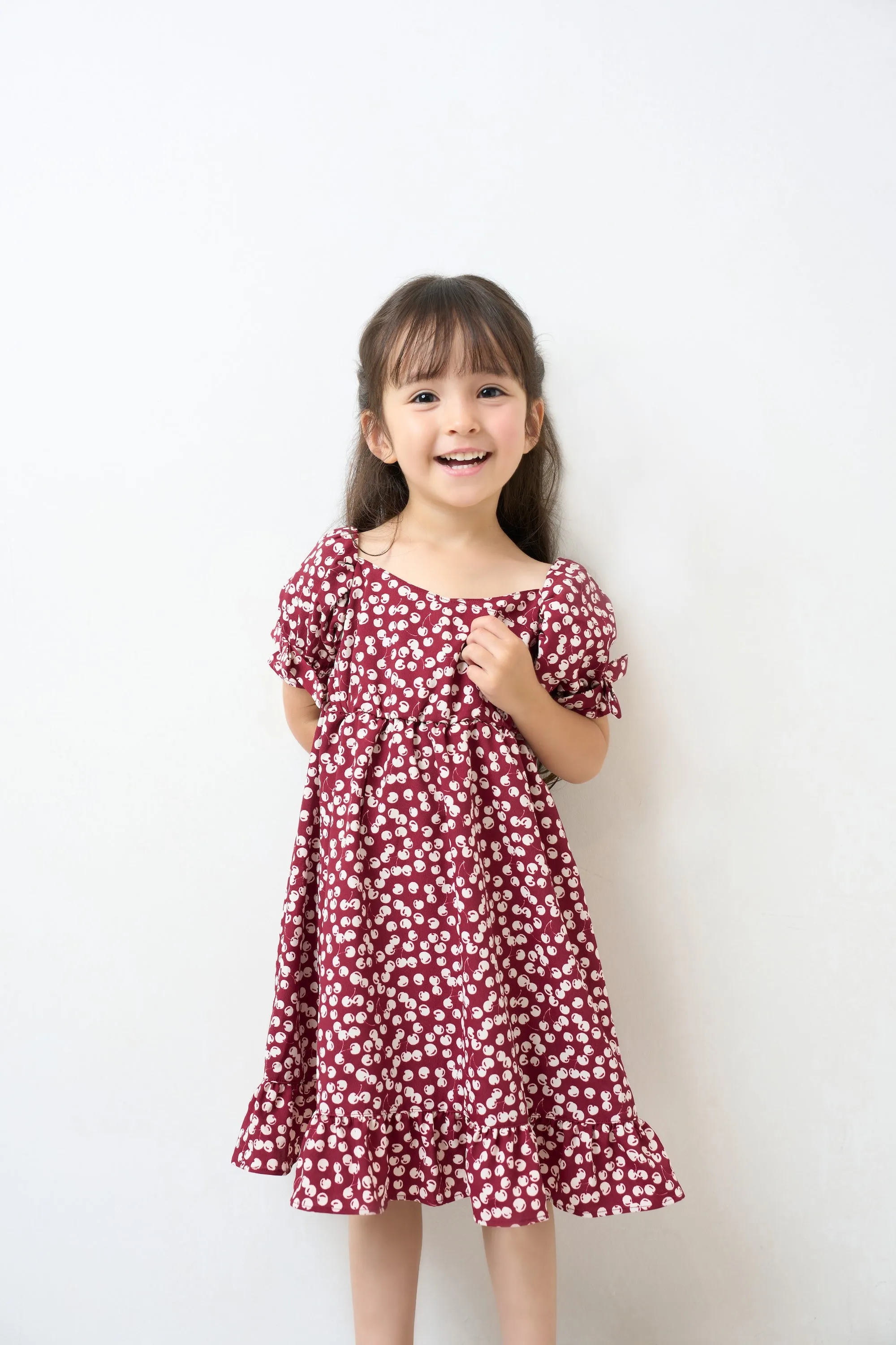 【Kids】Baby Cherry Pattern One-Piece