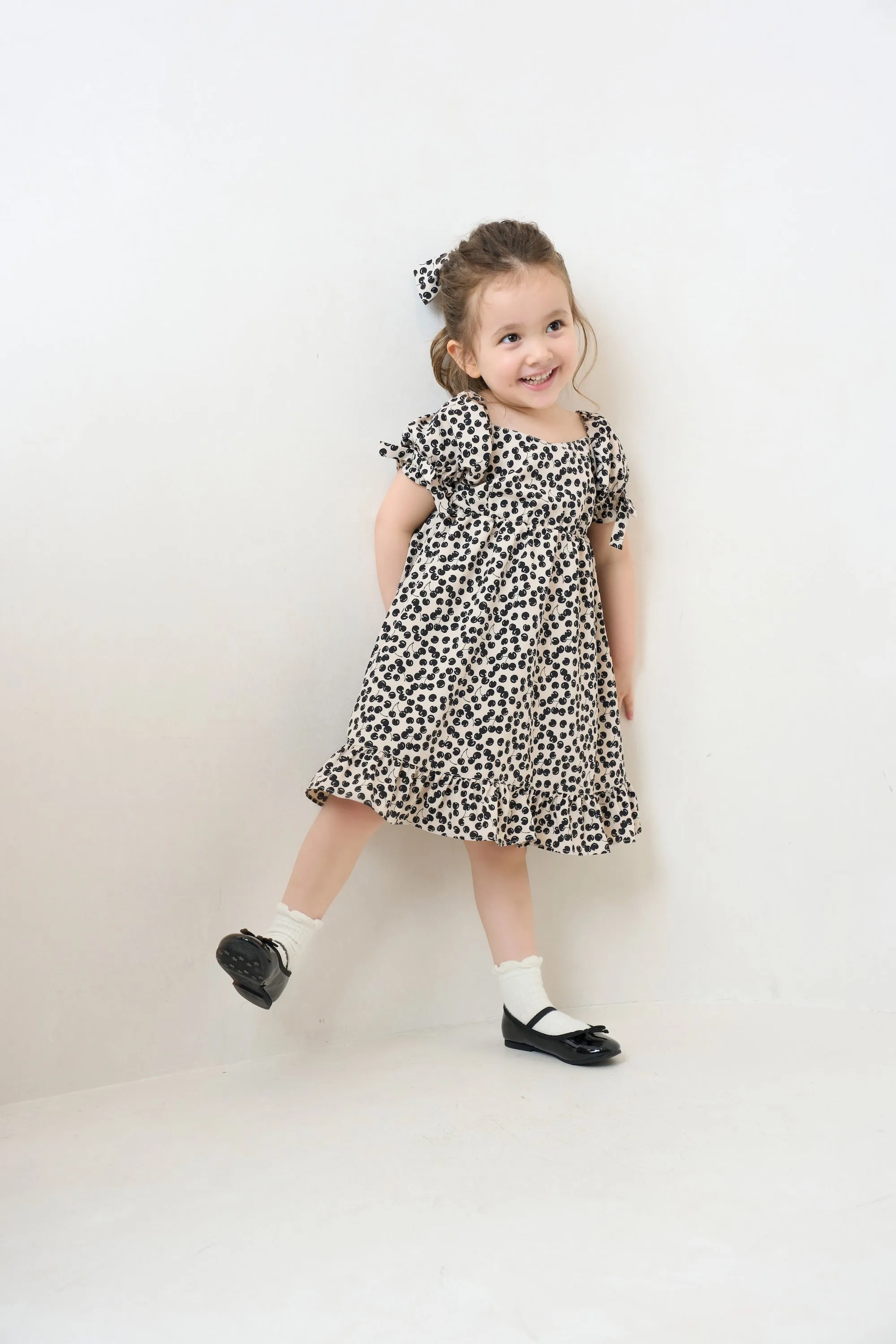 【Kids】Baby Cherry Pattern One-Piece