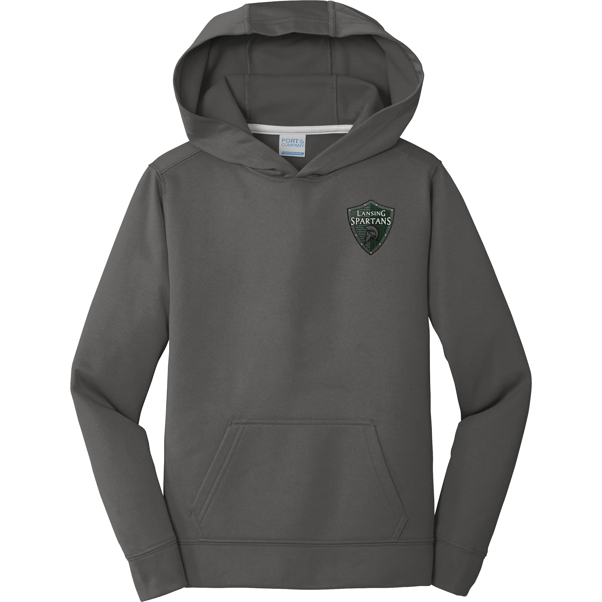 Lansing Spartans Youth Performance Fleece Pullover Hooded Sweatshirt