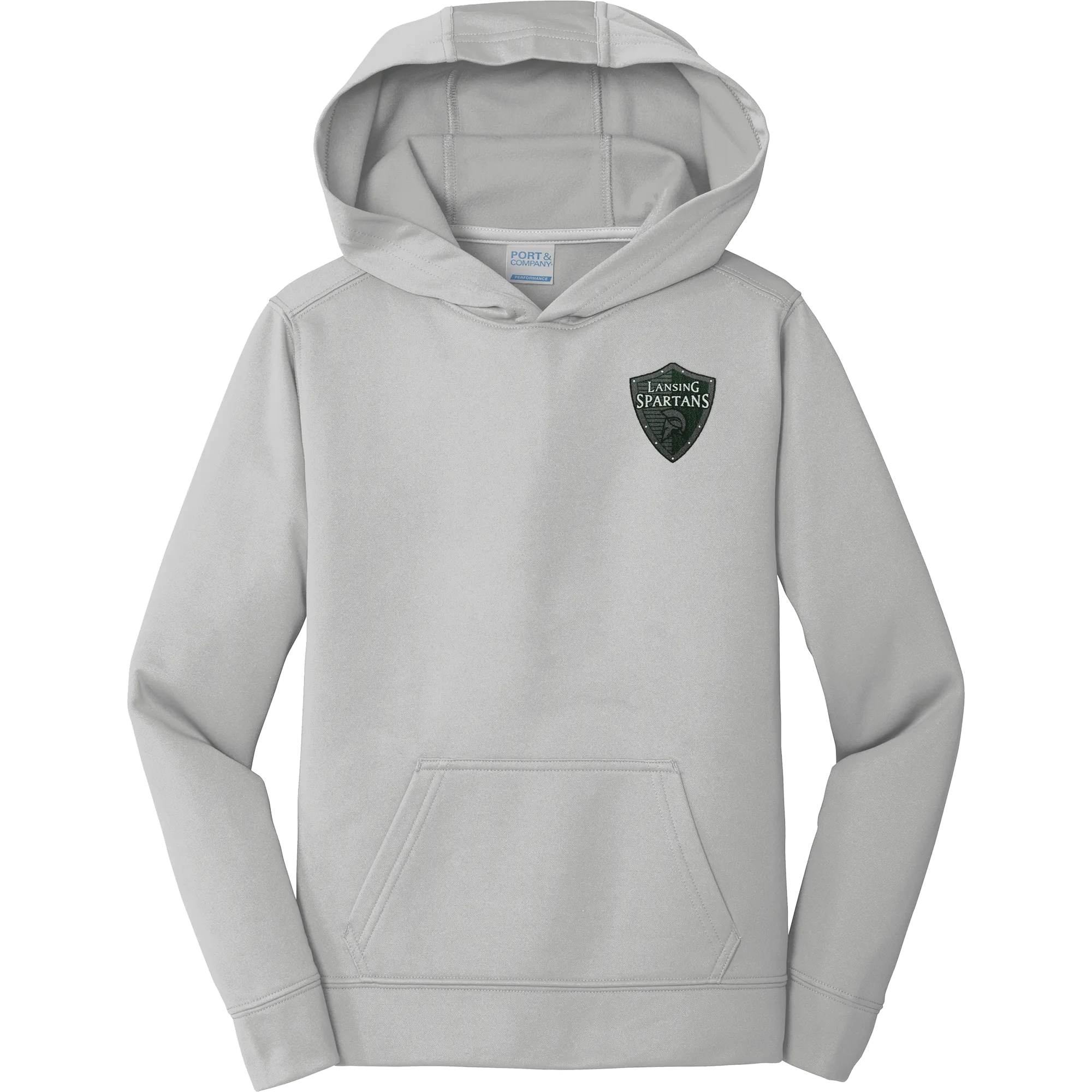 Lansing Spartans Youth Performance Fleece Pullover Hooded Sweatshirt