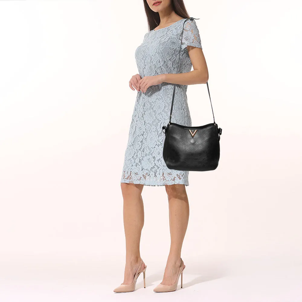 Louis Vuitton Black Monogram Leather Very  Hobo Bag