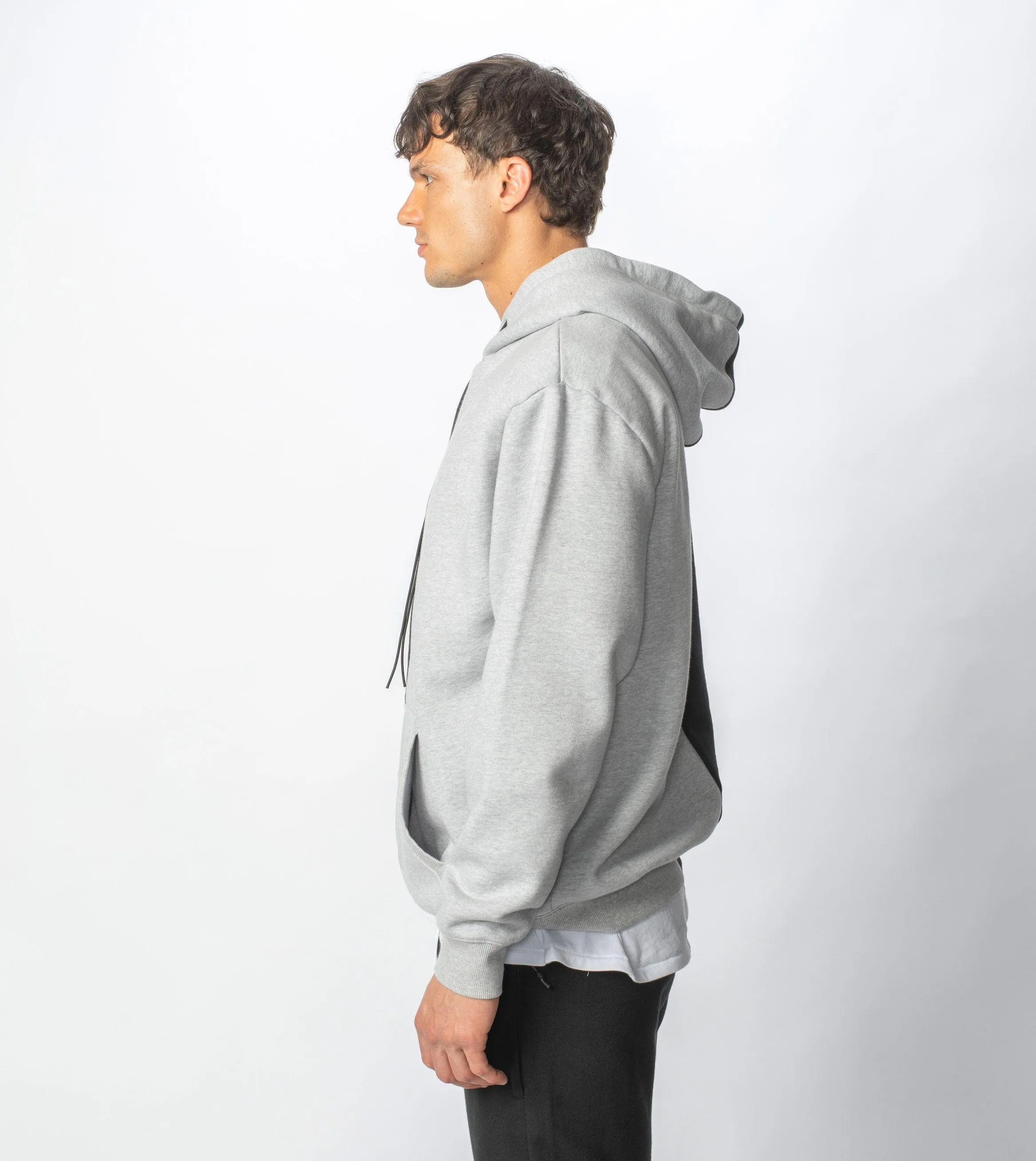 Lowgo Splice Hood Sweat Silver Marle/Black
