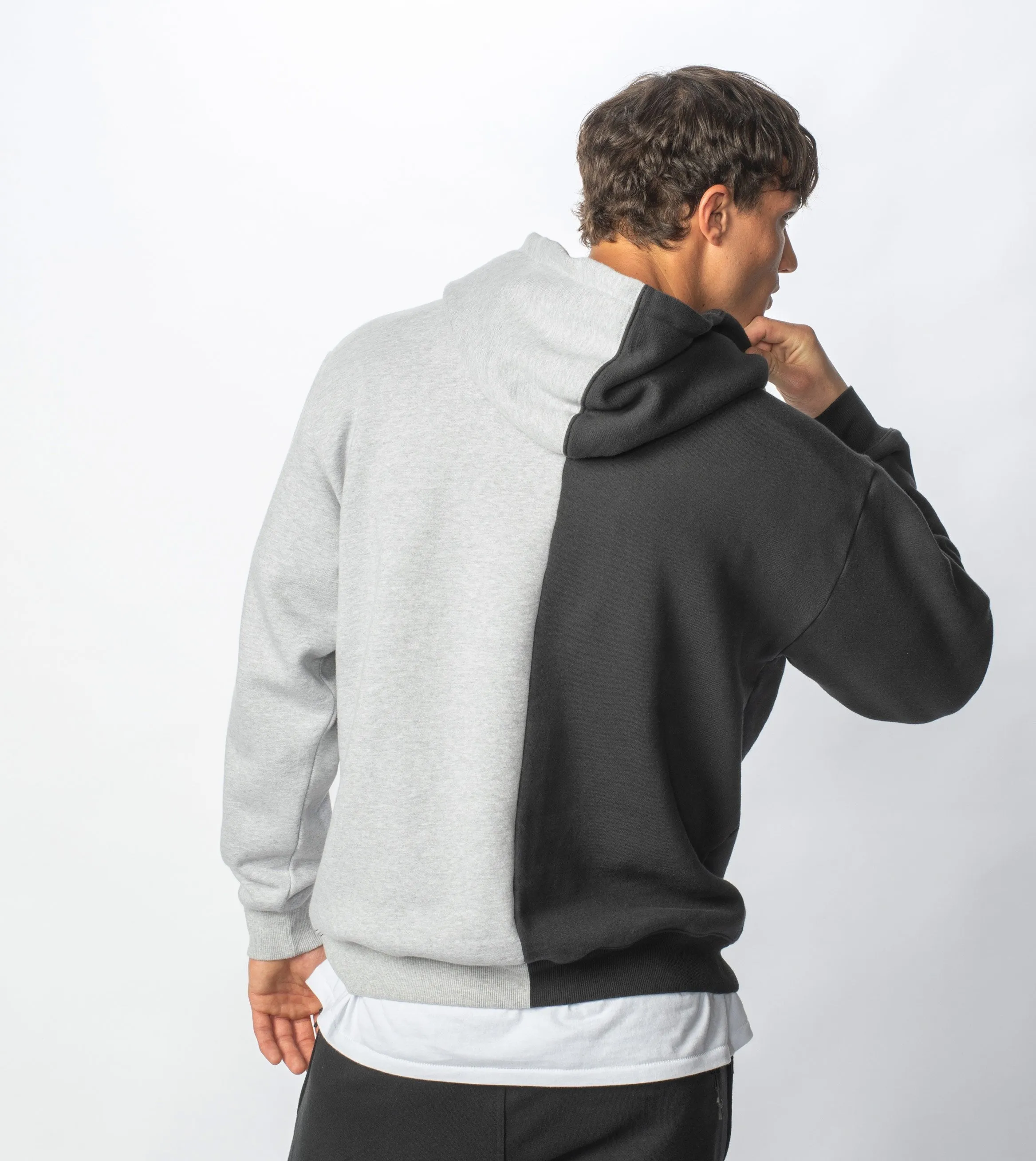 Lowgo Splice Hood Sweat Silver Marle/Black