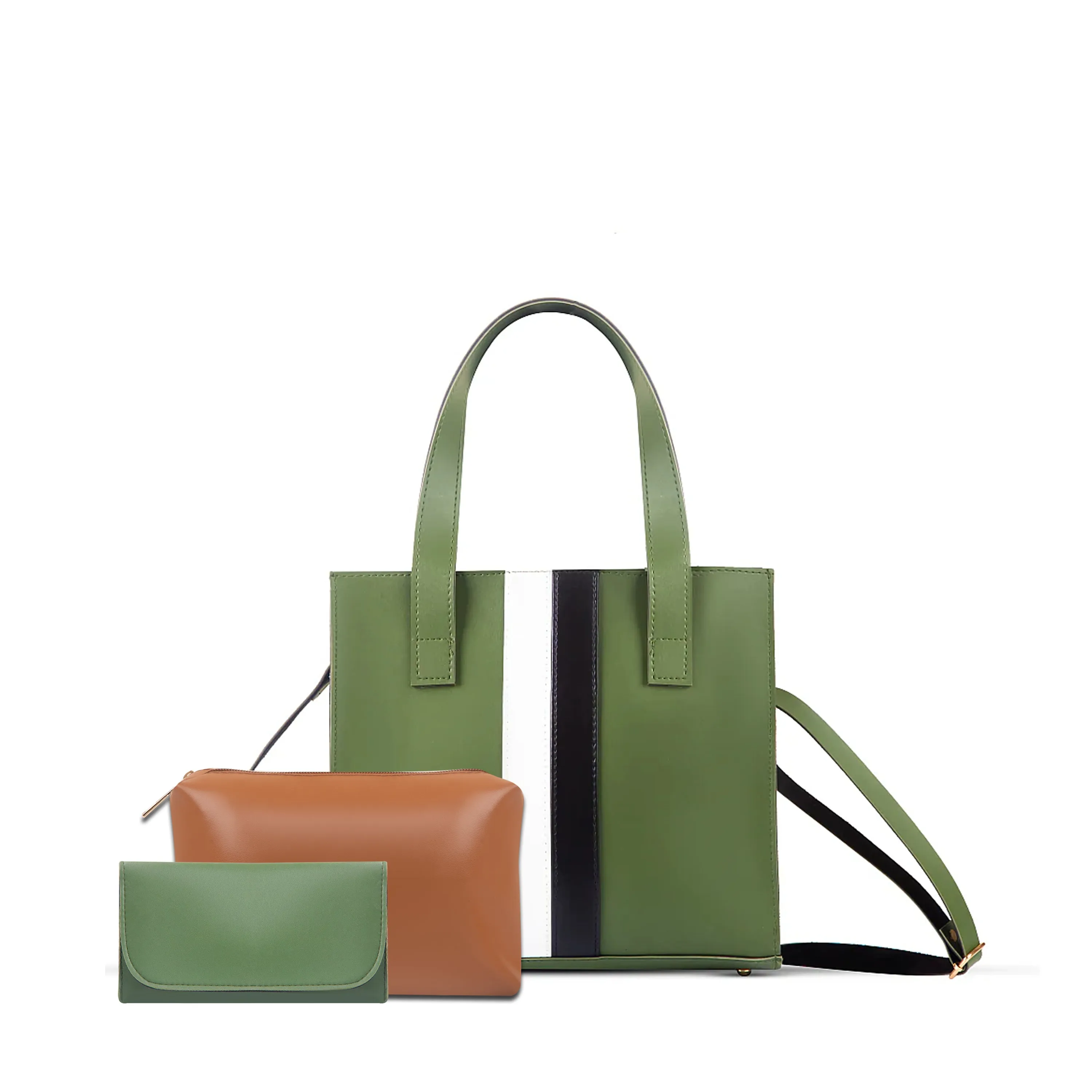 LUNA 3 PCS GREEN HANDBAG