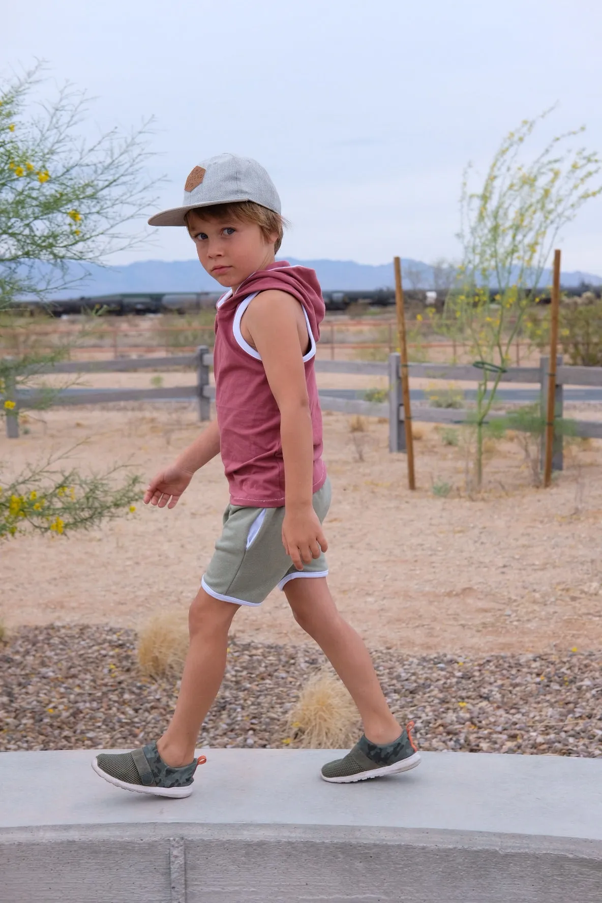 Marsala Retro Hooded Tank