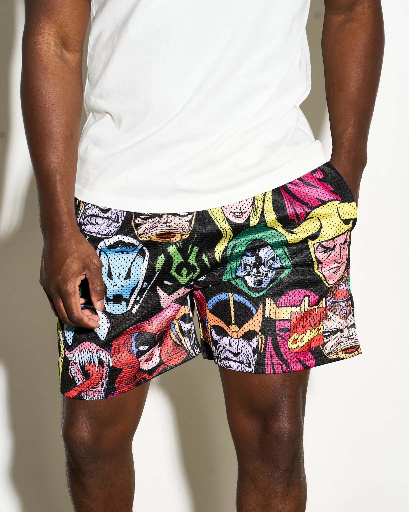 Marvel Comics Villains Heads Retro Shorts