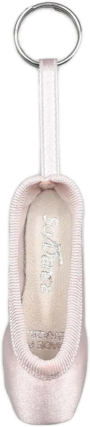 Mini Ballet Pointe Shoe Keychain, Dangle Charm
