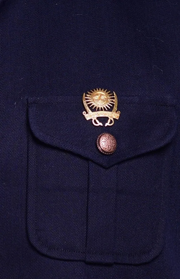 Navy Blue Tweed Semi Hunting Jacket