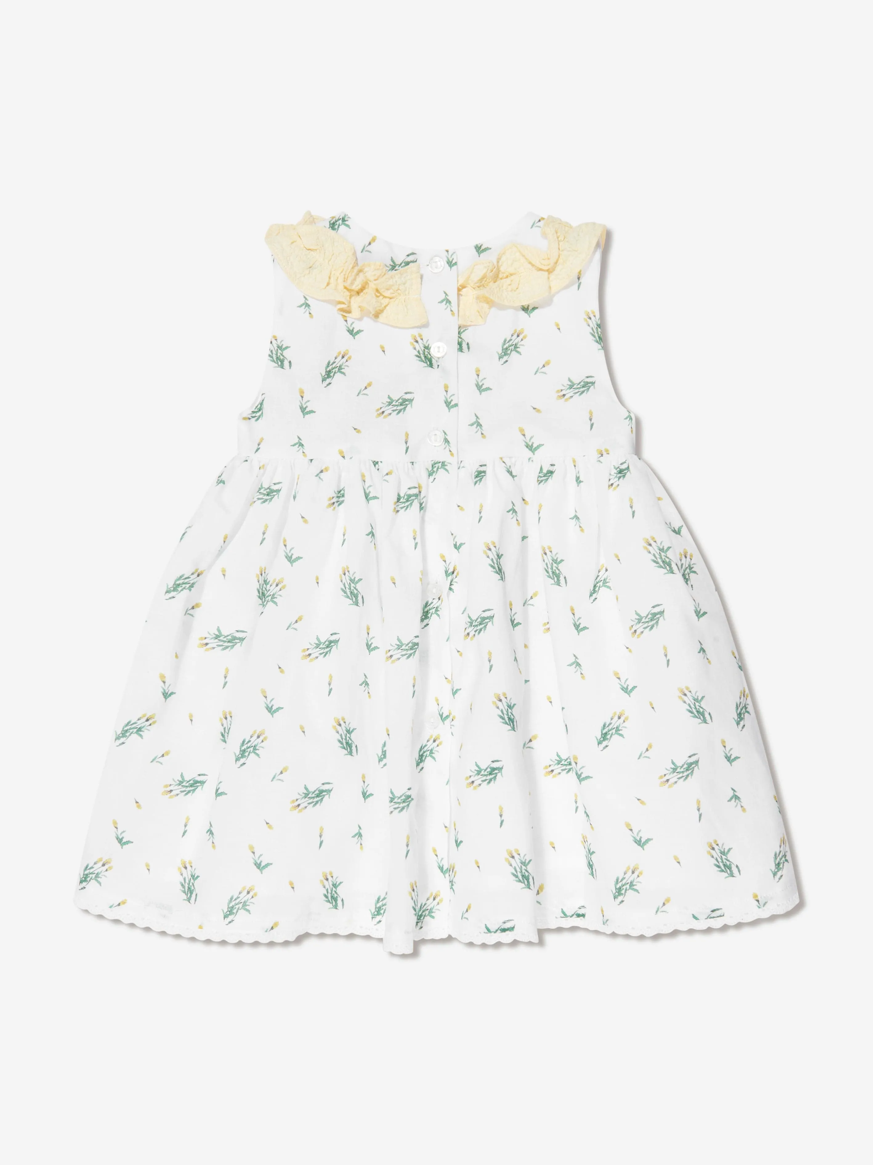 Patachou Baby Girls Sleeveless Dandelion Dress in White