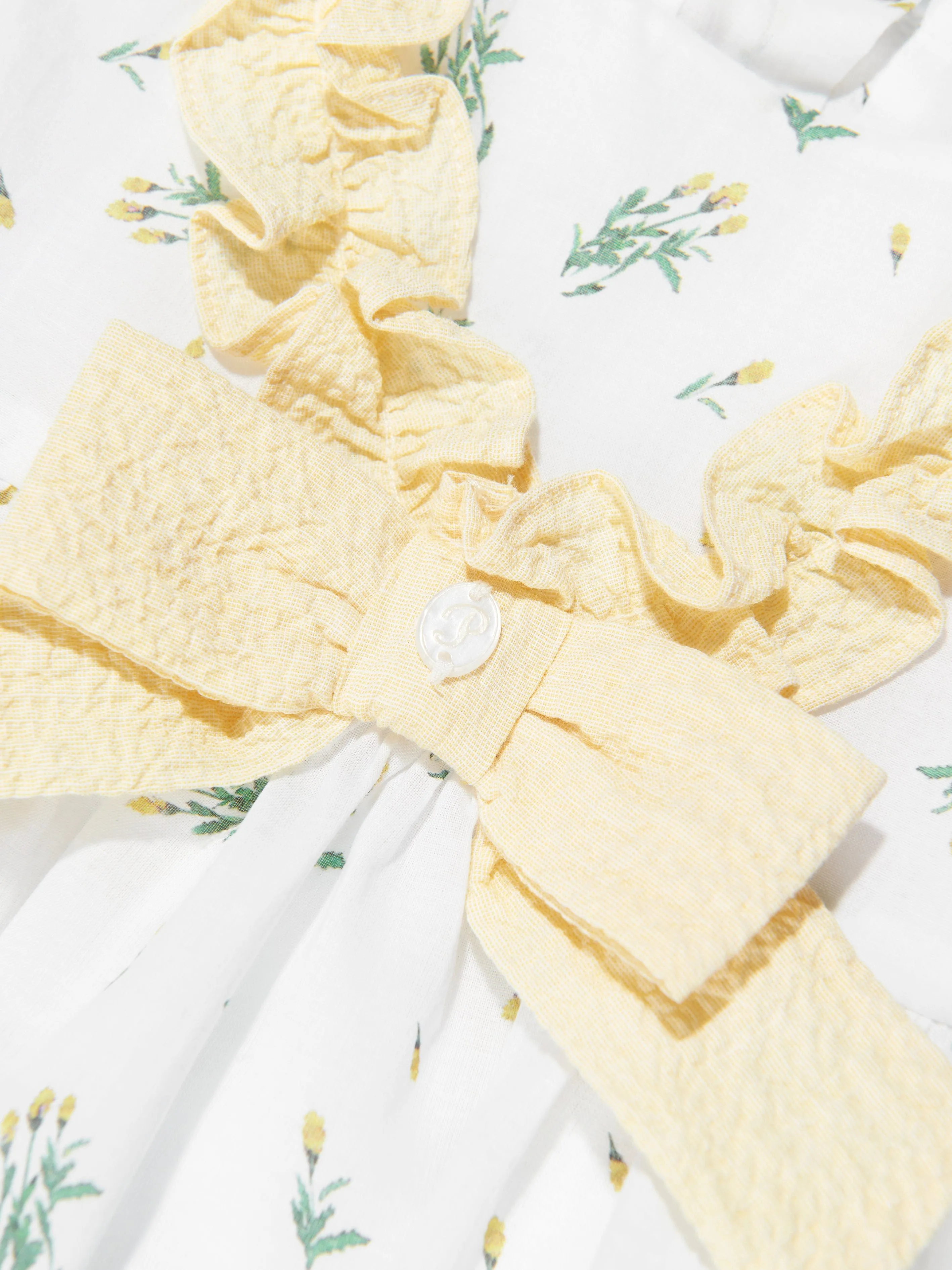Patachou Baby Girls Sleeveless Dandelion Dress in White