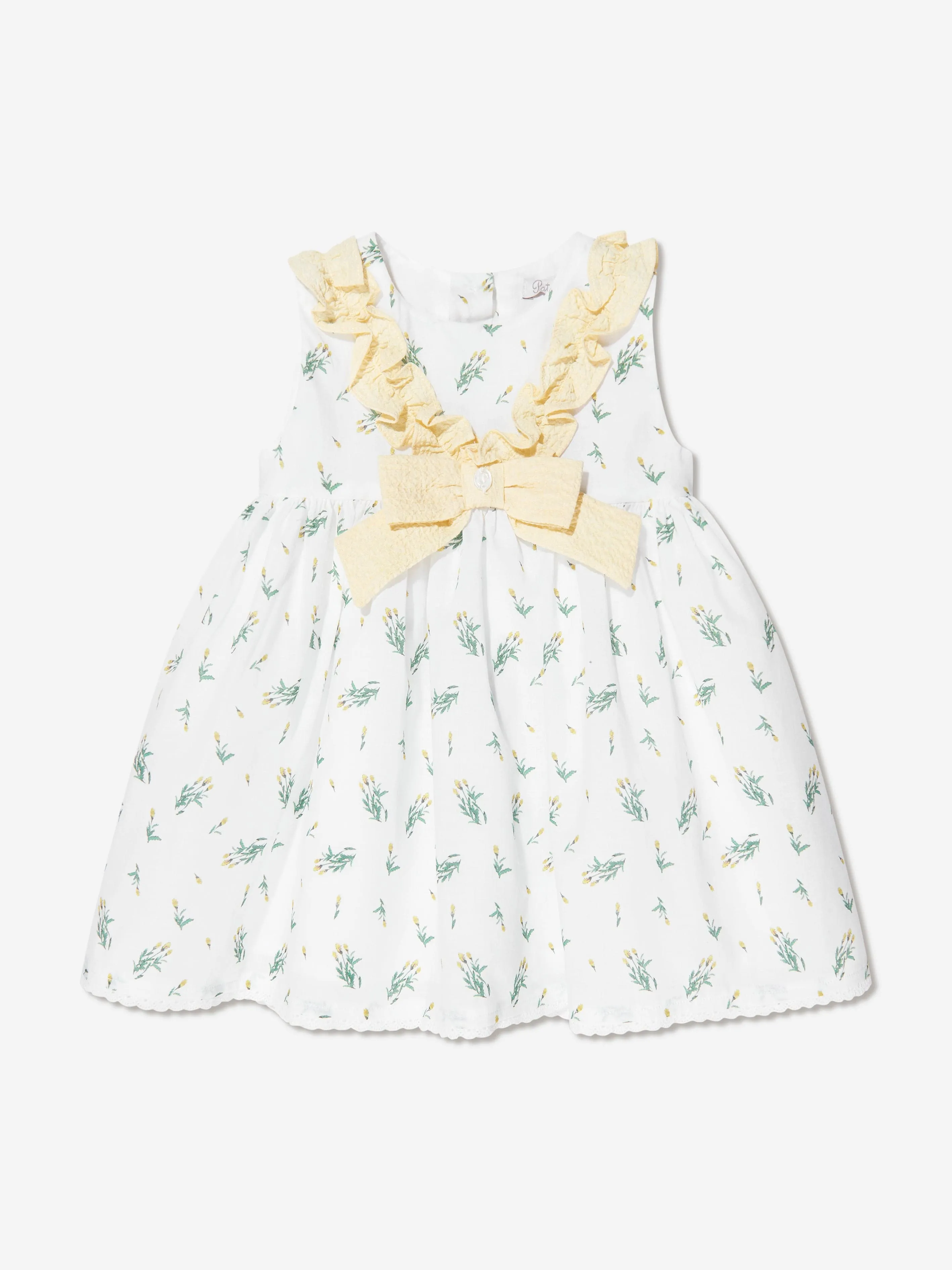 Patachou Baby Girls Sleeveless Dandelion Dress in White