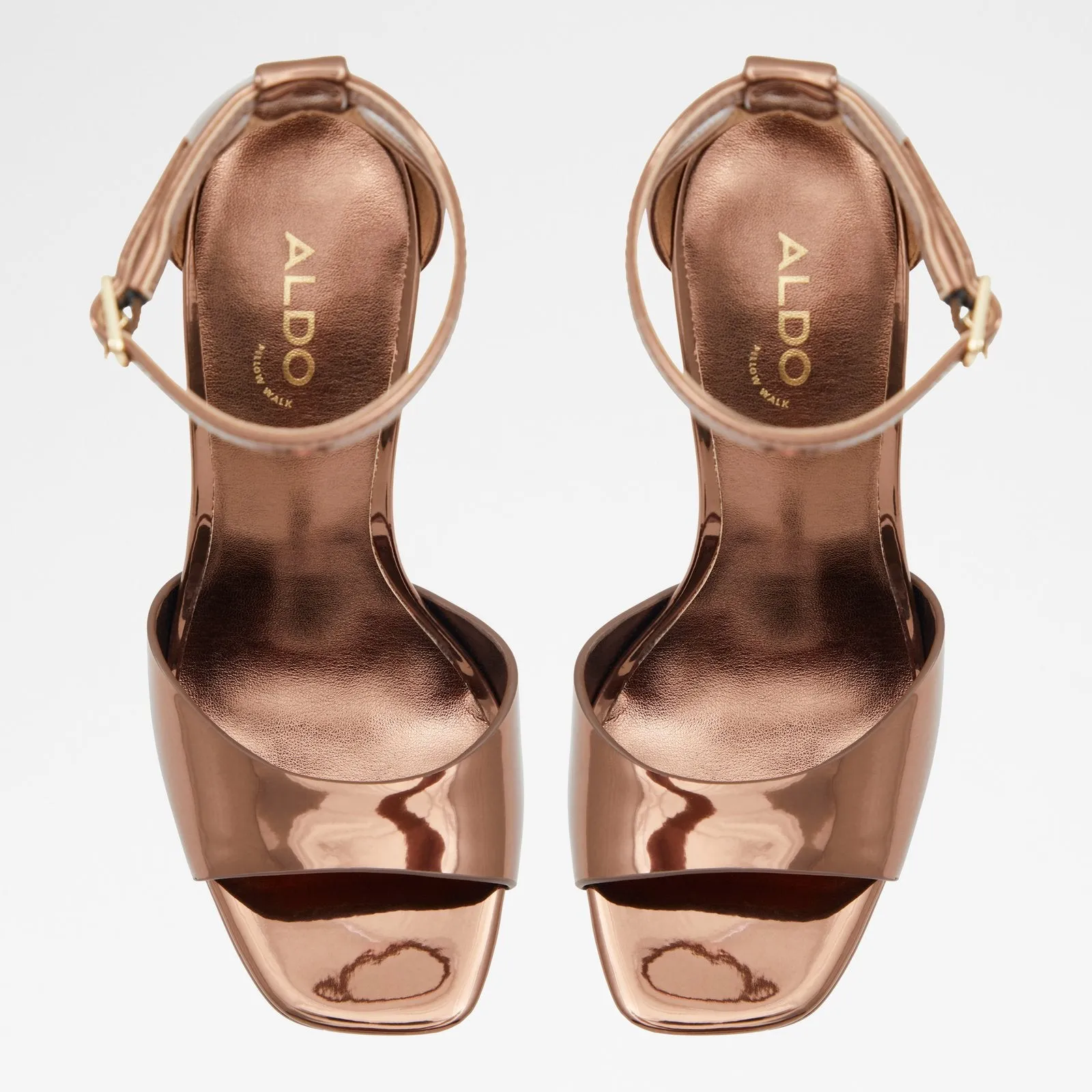 Prisillla bronze woman evening dress heels