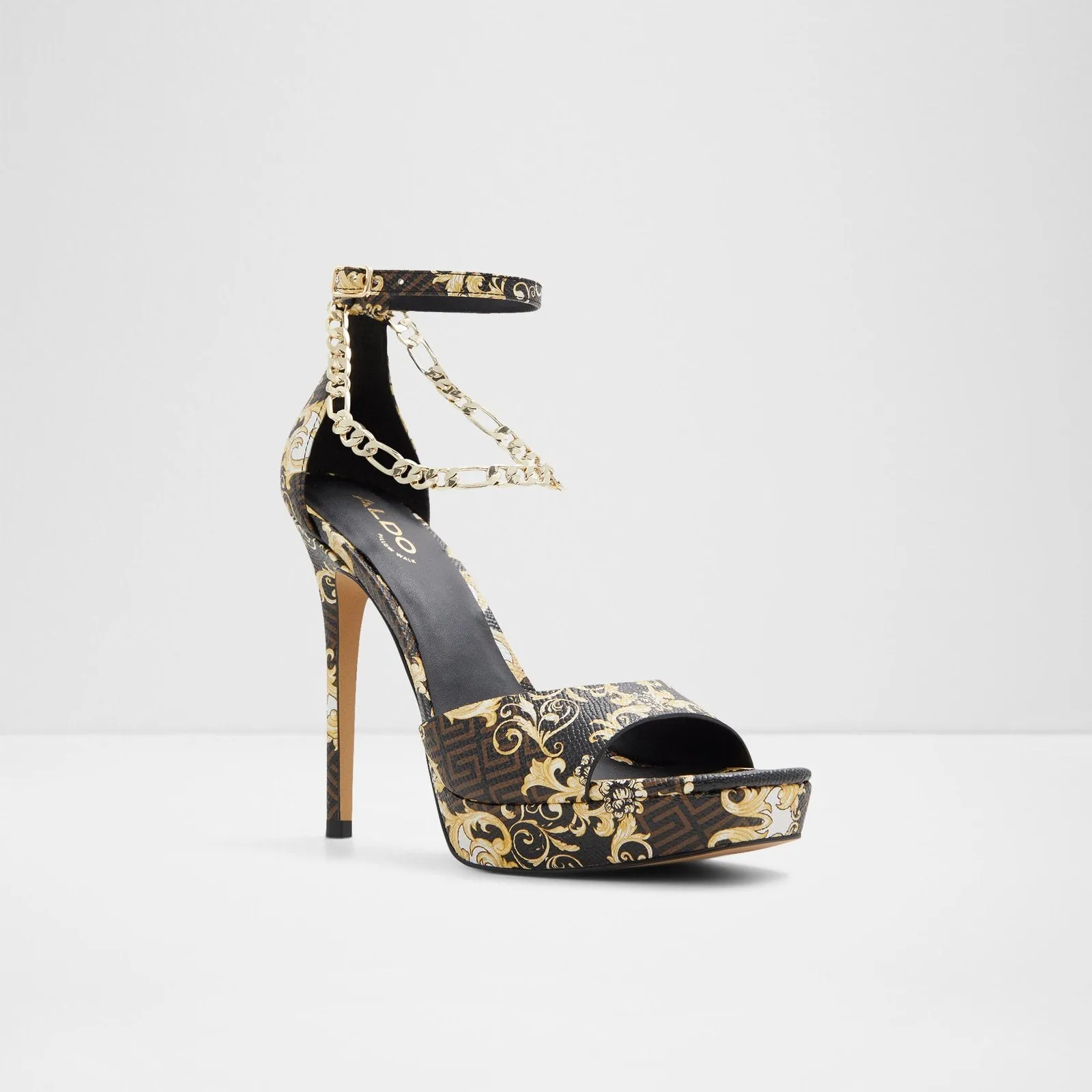 Prisillla bronze woman evening dress heels