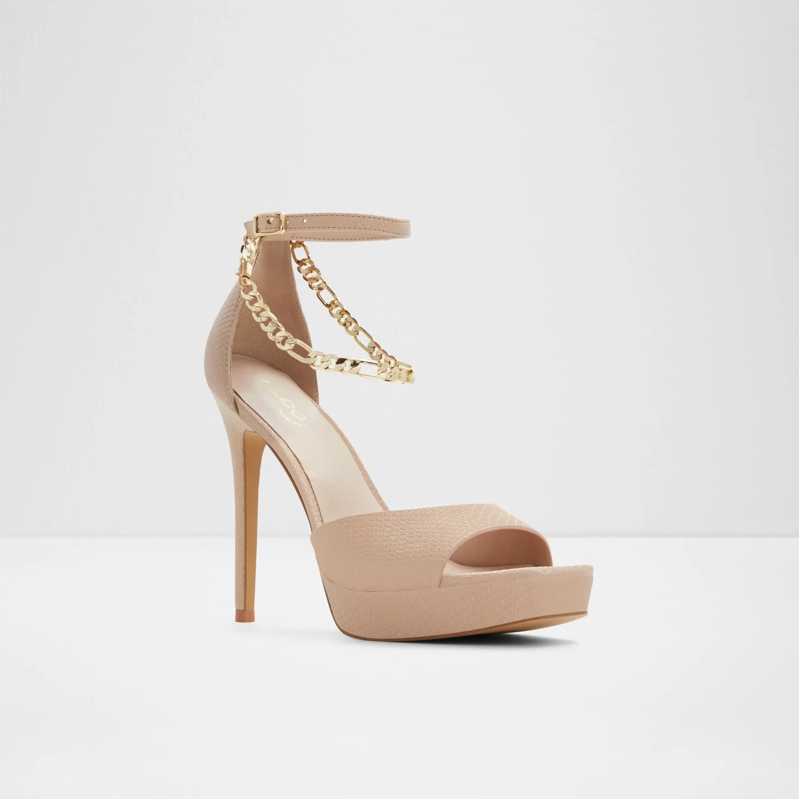 Prisillla bronze woman evening dress heels