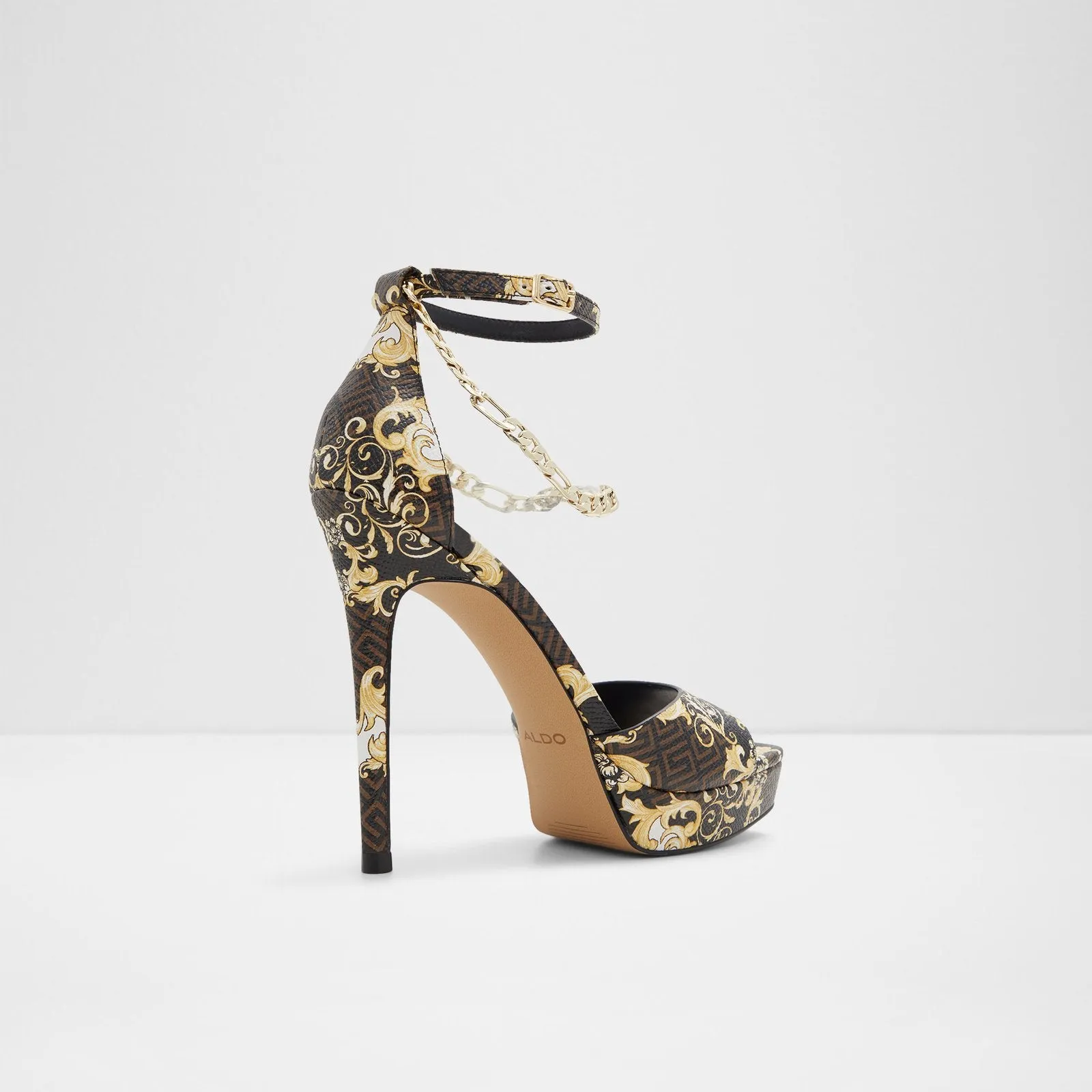 Prisillla bronze woman evening dress heels