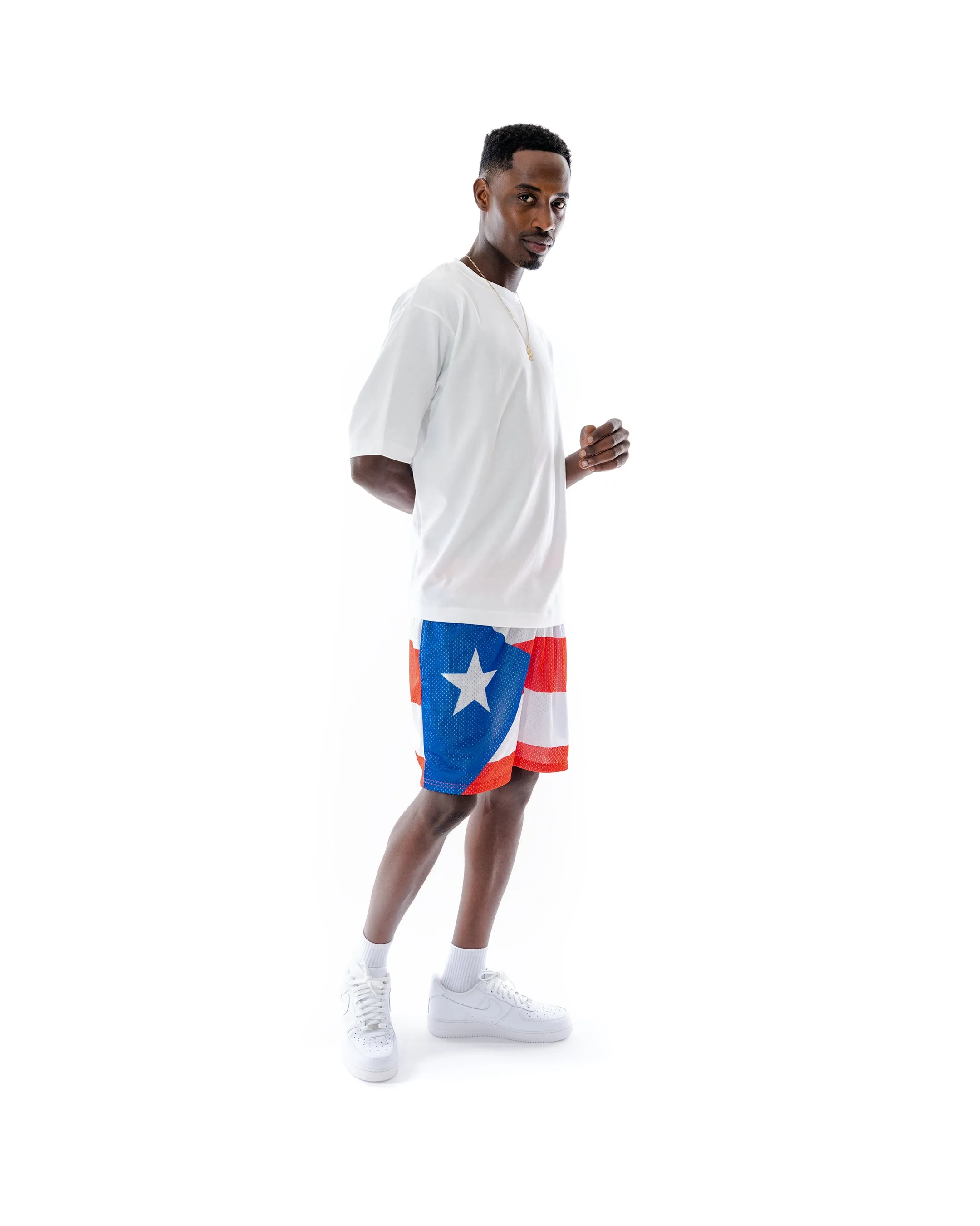 Puerto Rico Flag Retro Shorts
