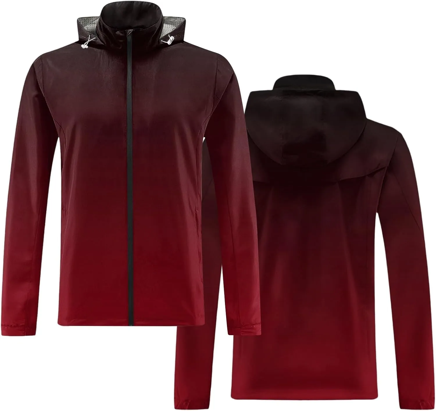 Rain Jacket Men 2025 Lightweight Waterproof Hooded Rain Jacket Outdoor Zip Up Raincoat Shell Jacket for Hiking Travel Hoodies