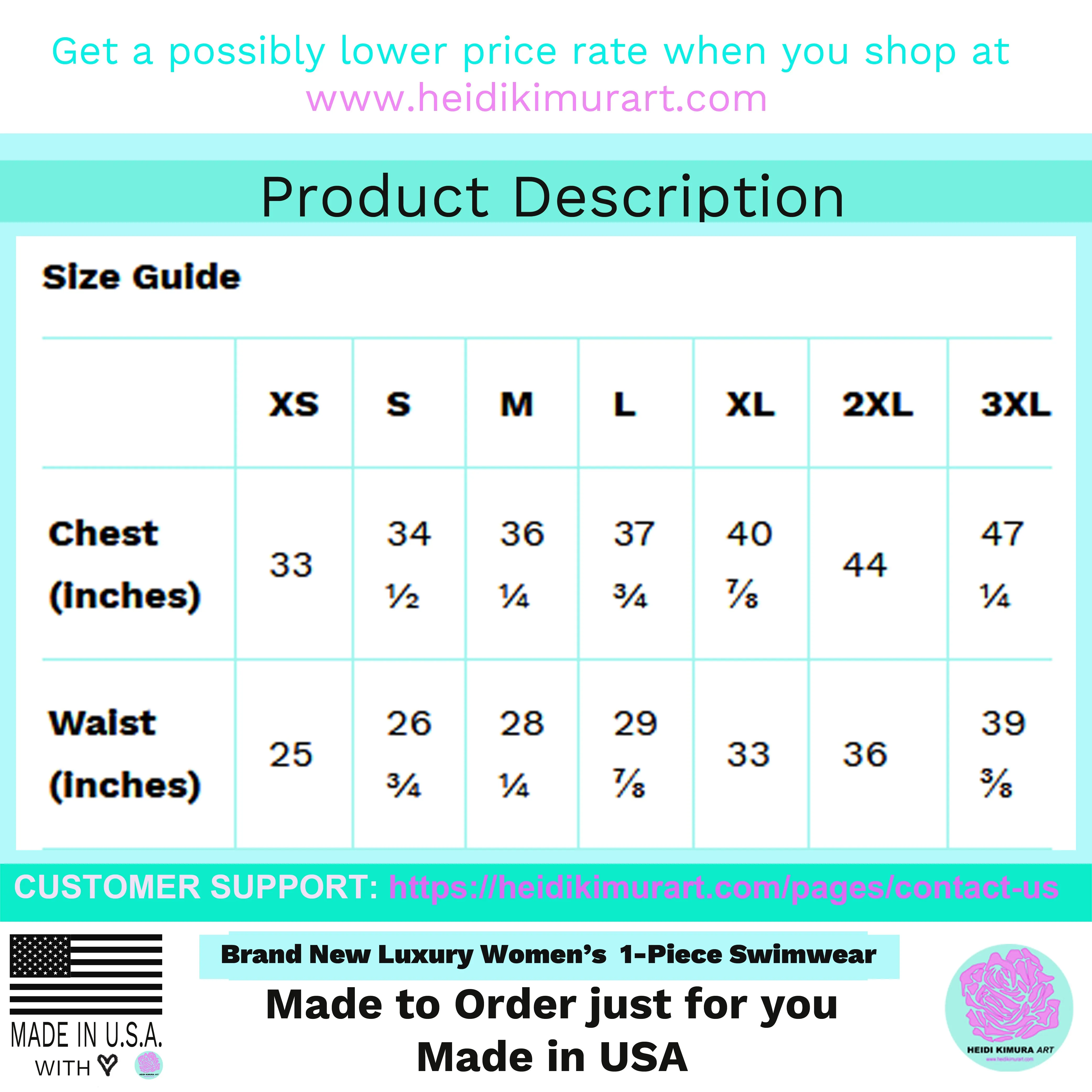 Rainbow Ombre Women's Swimwear, Bright Colorful One-Piece Swimsuit-Made in USA/EU