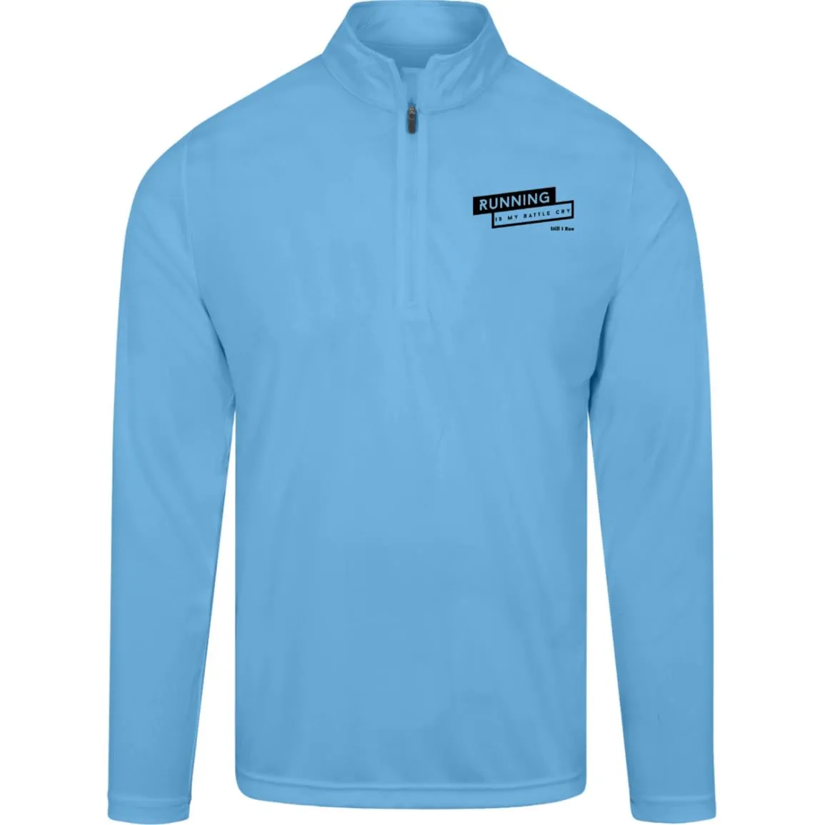 Running is my Battle Cry Mens Team Quarter Zip Pullover