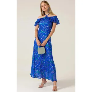 Sacha Drake Bluebird Bias Dress Periwinkle Poppy