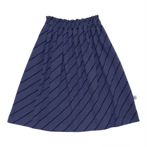 Skirt Luna Night Blue Diagonal Stripe